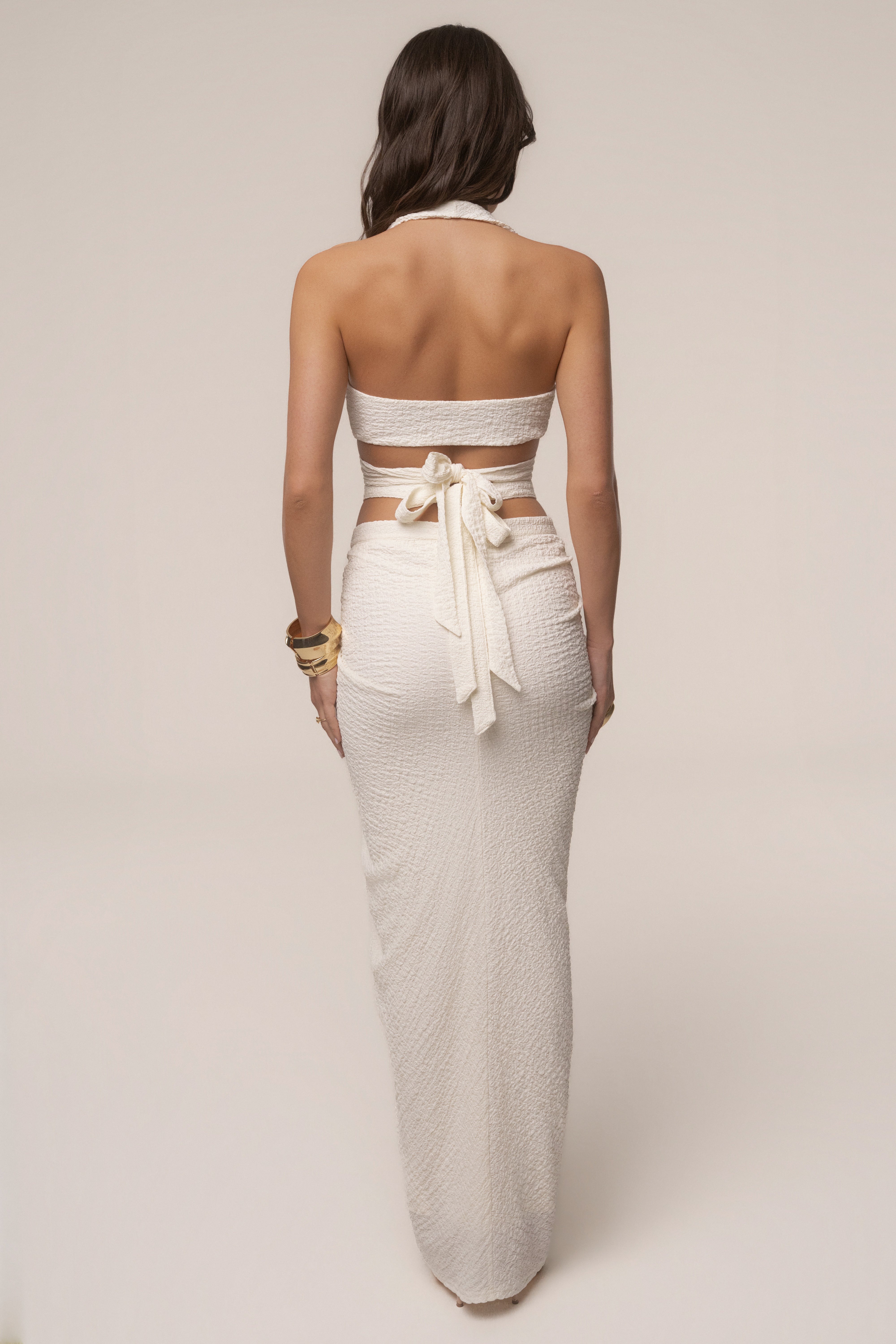 Ivory Cabana Halter top - JLUXLABEL