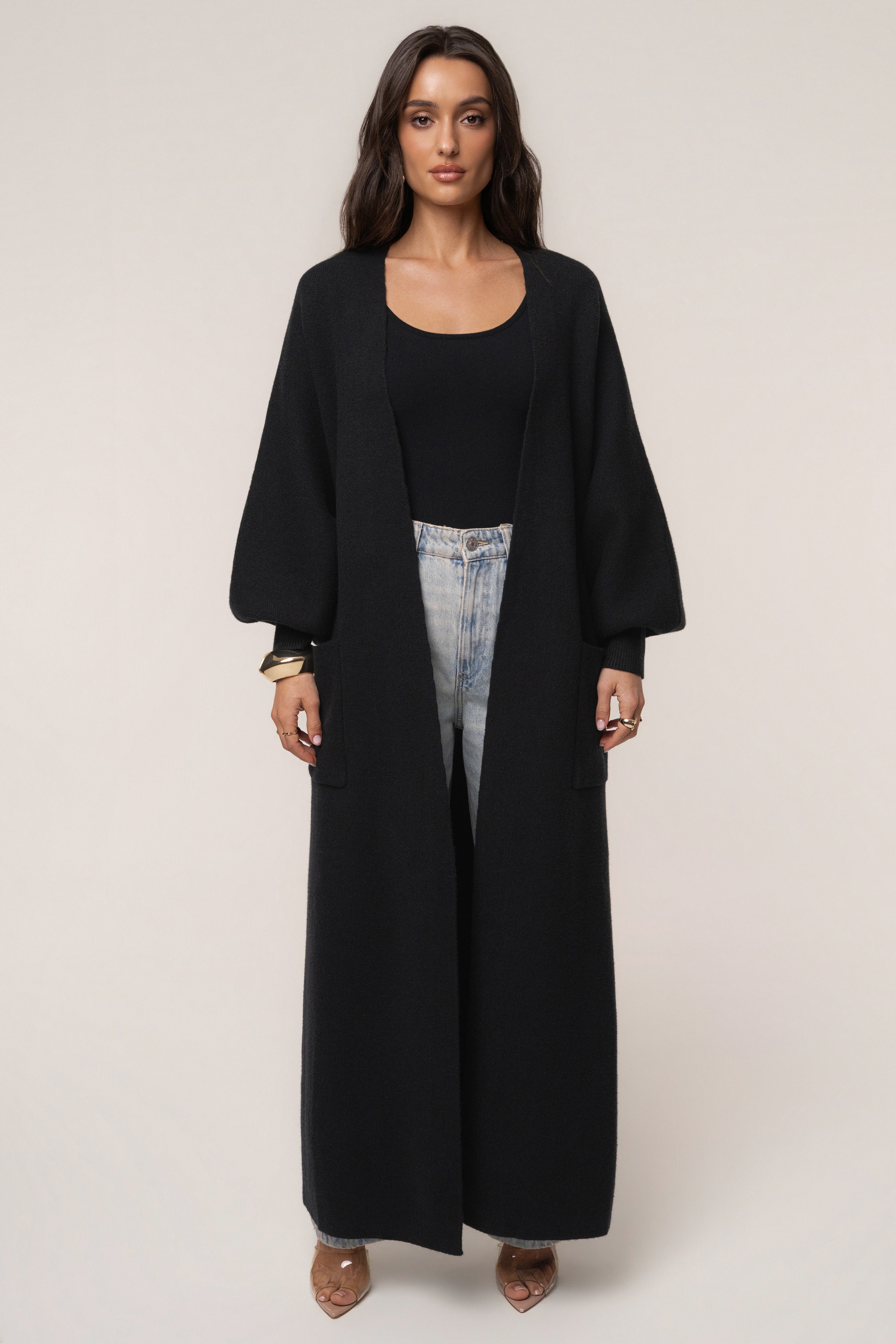 Black Soft Embrace Cardigan