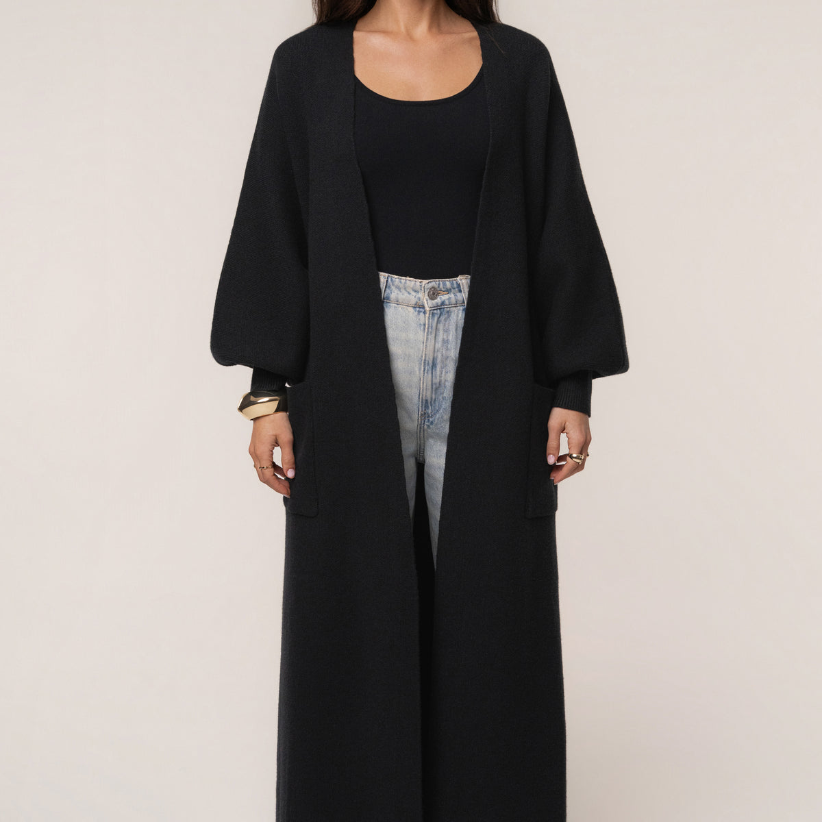 Black Soft Embrace Cardigan