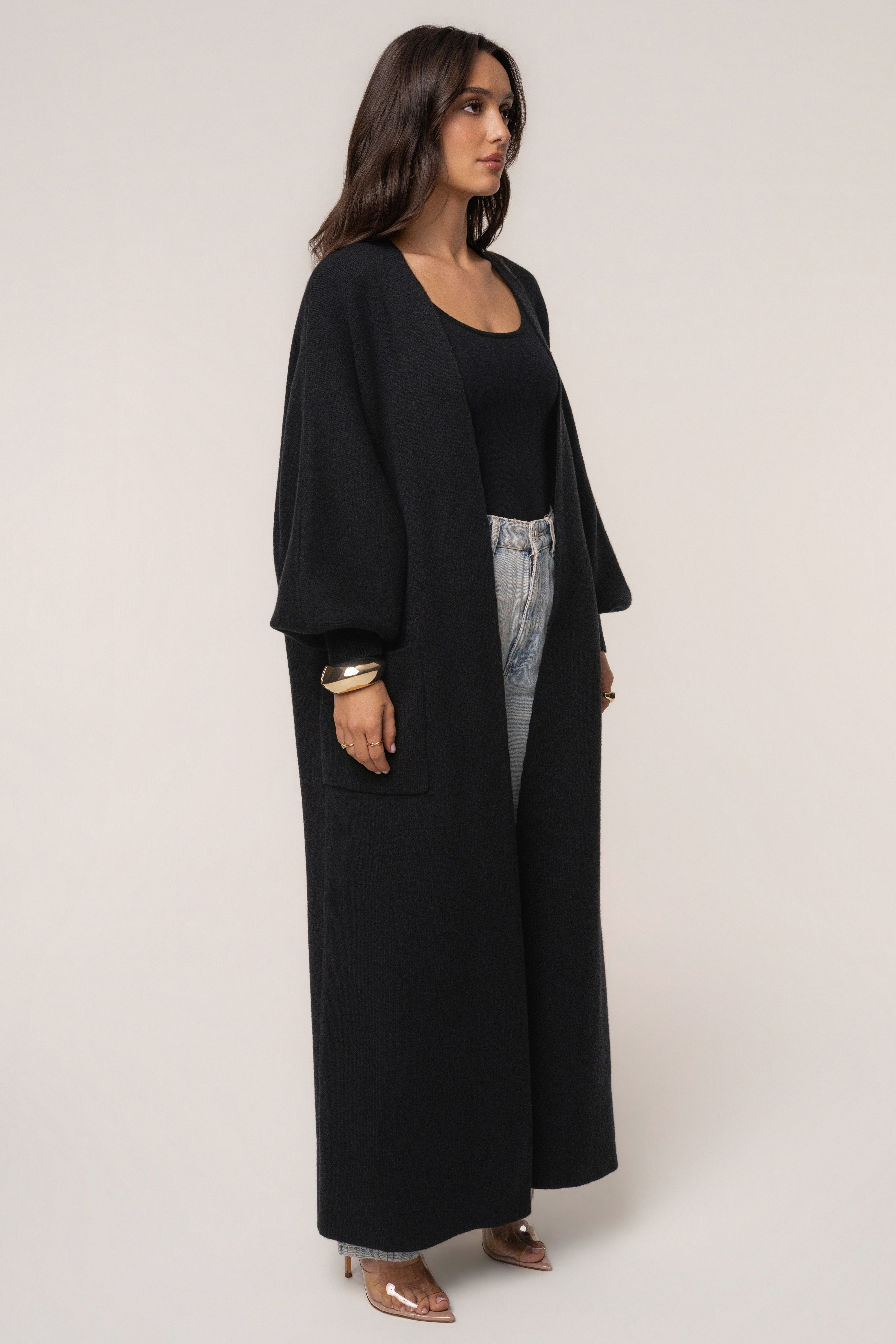 Black Soft Embrace Cardigan - JLUXLABEL