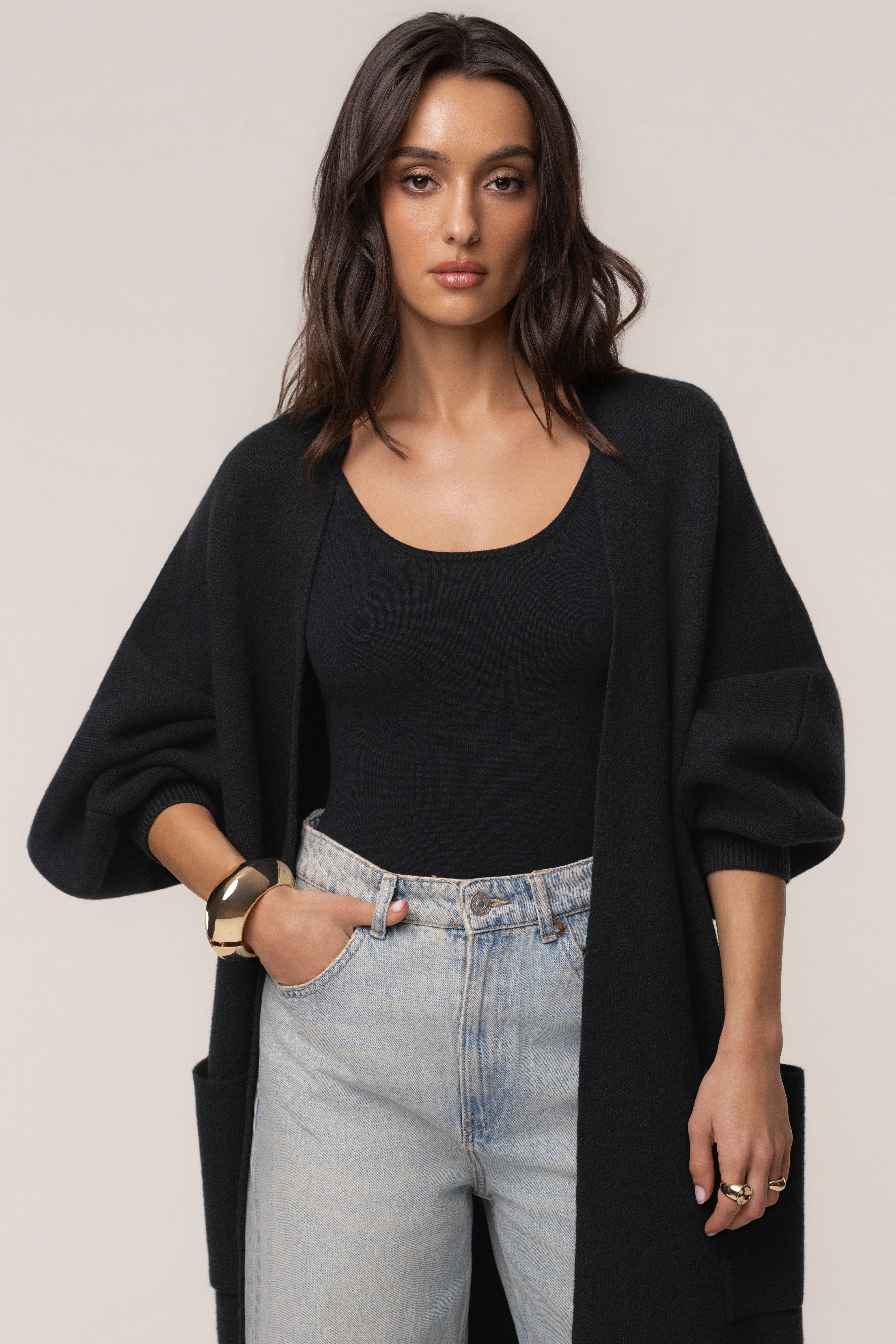 joieve petit hug cardigan カーディガン ブラック Carhartt WIP cotton cardigan Carter black color I035178.89GD at PRM US