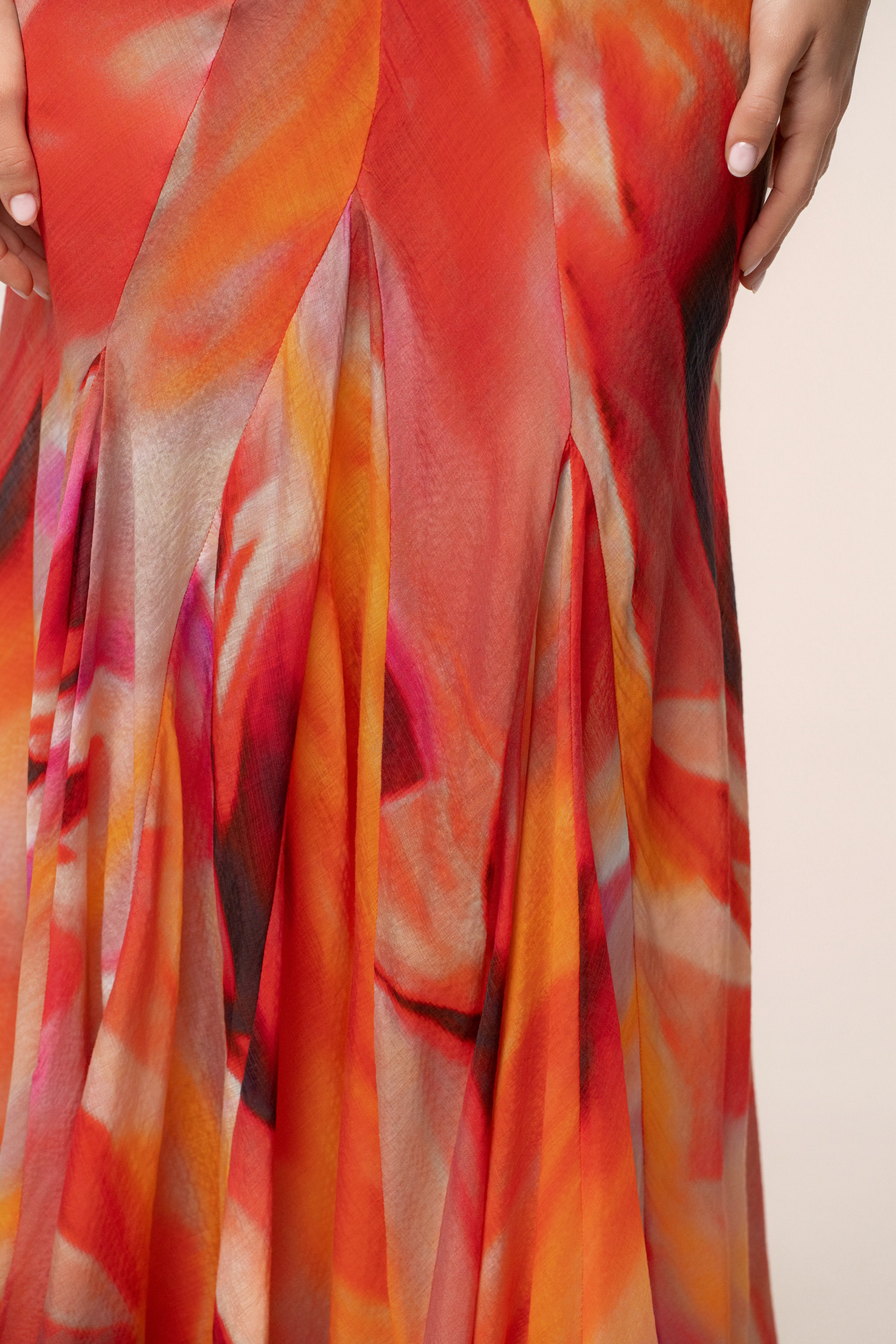 Red Prism Tide Maxi Dress - JLUXLABEL