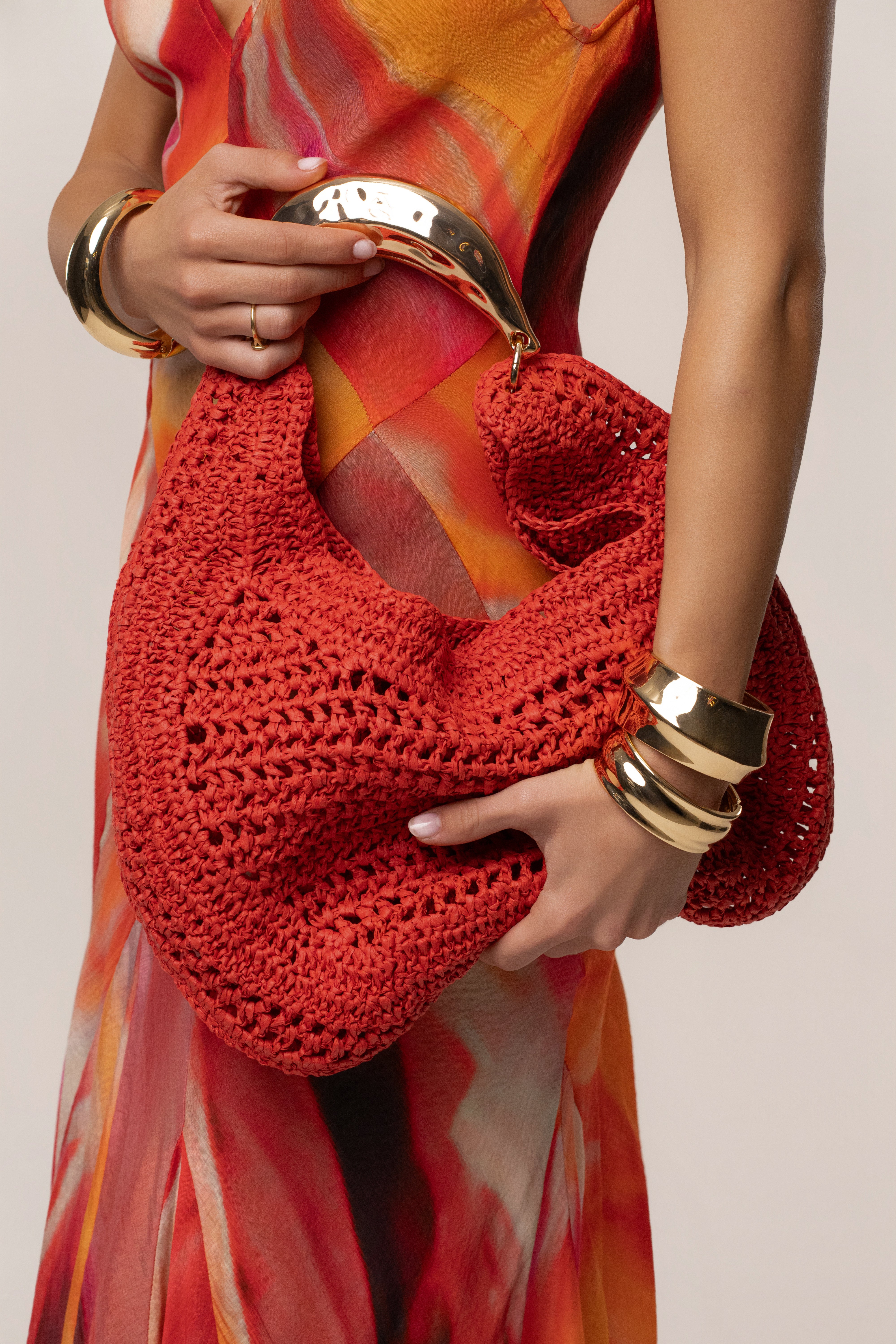 Red Seaside Woven Bag - JLUXLABEL