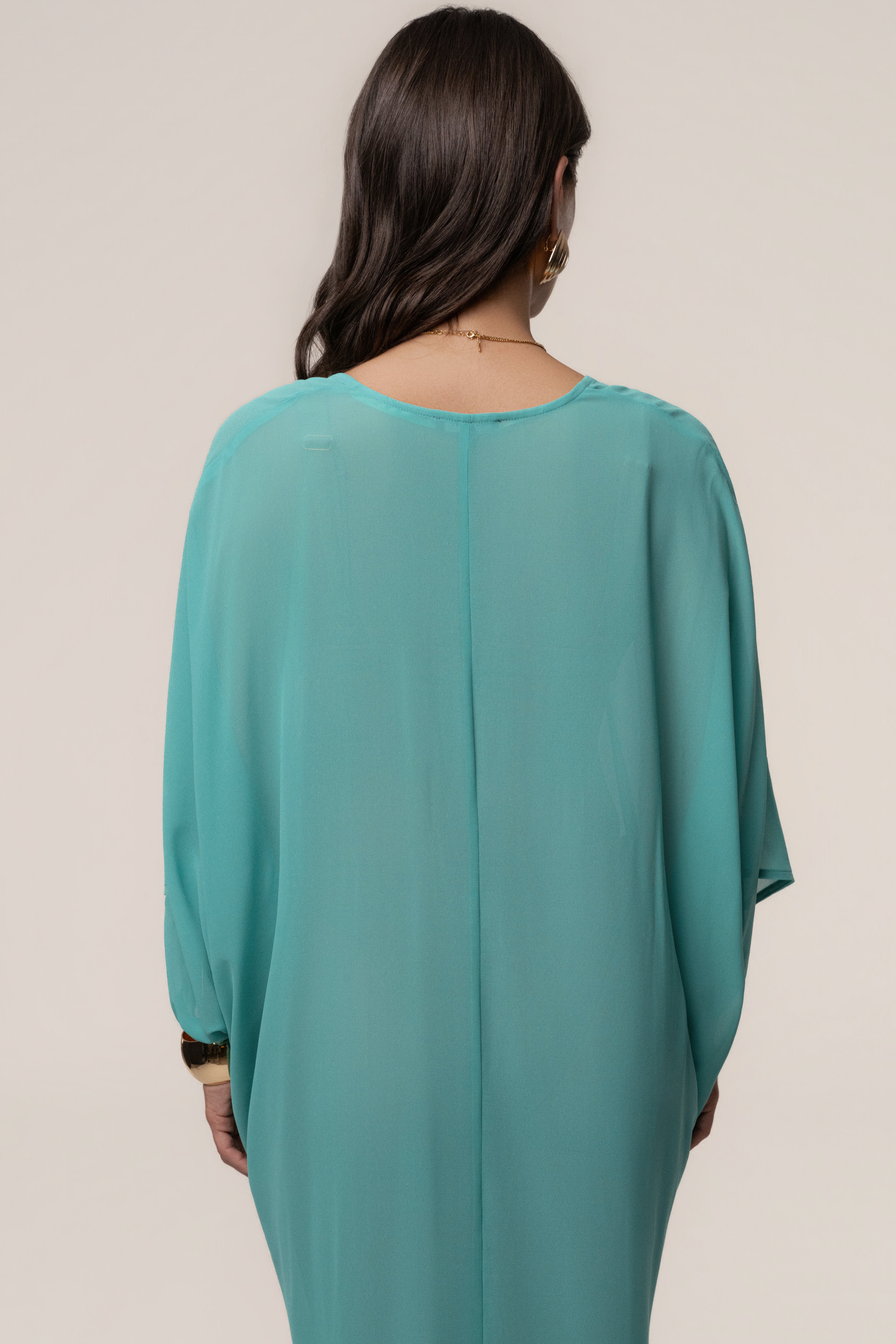 Teal Longer Days Cover Up Dress - JLUXLABEL