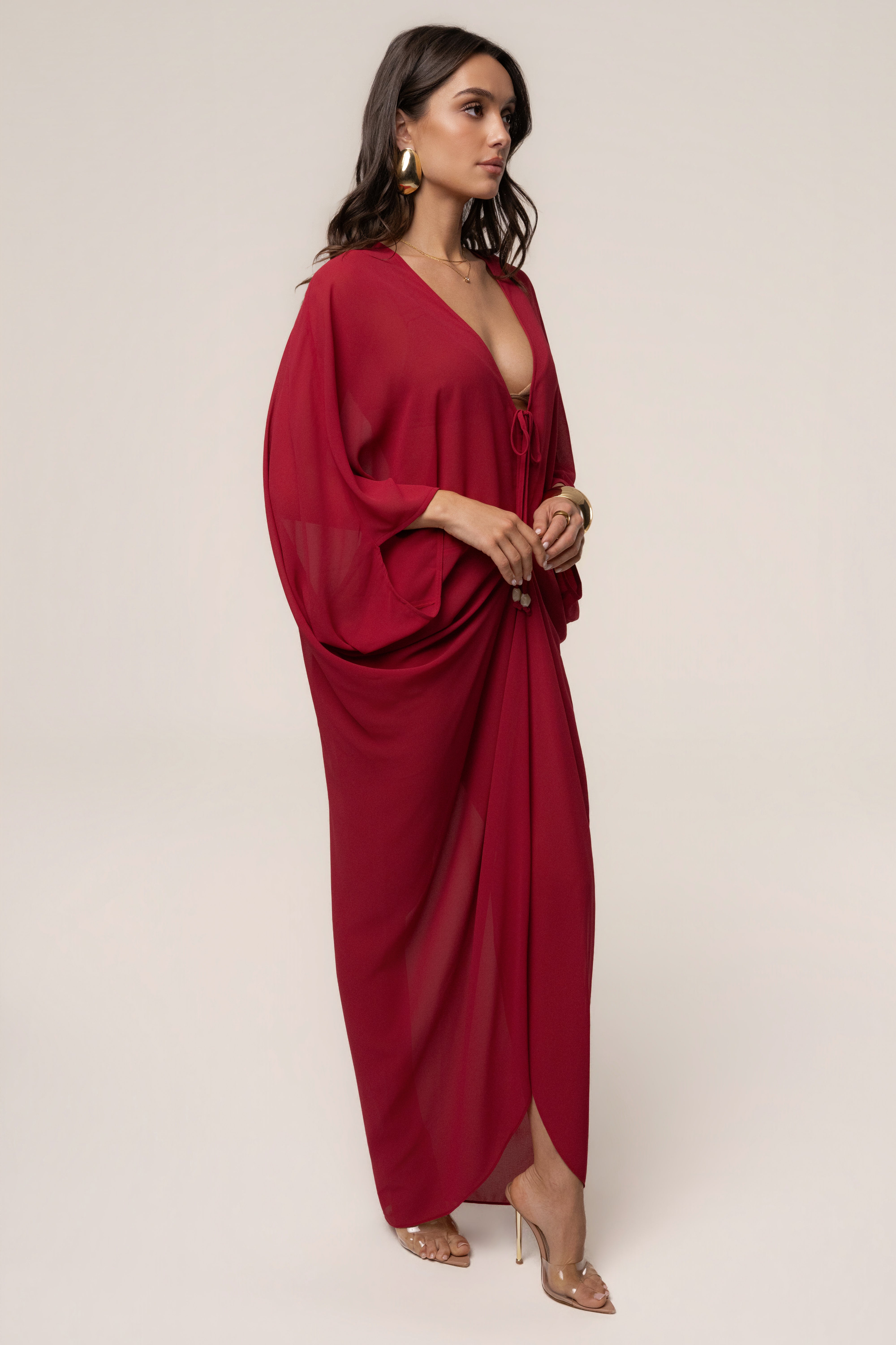 Berry Longer Days Cover Up Dress - JLUXLABEL