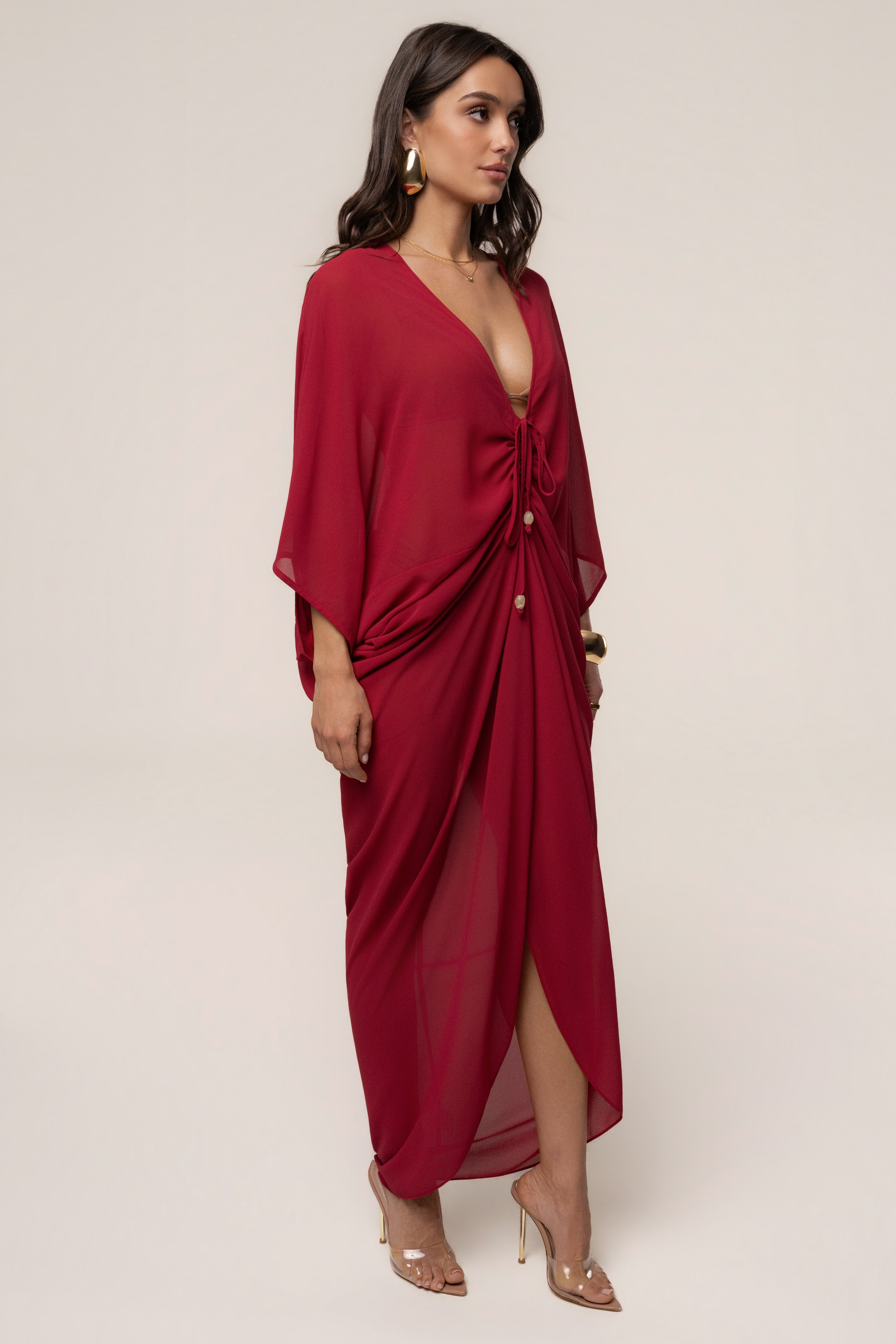 Berry Longer Days Cover Up Dress - JLUXLABEL