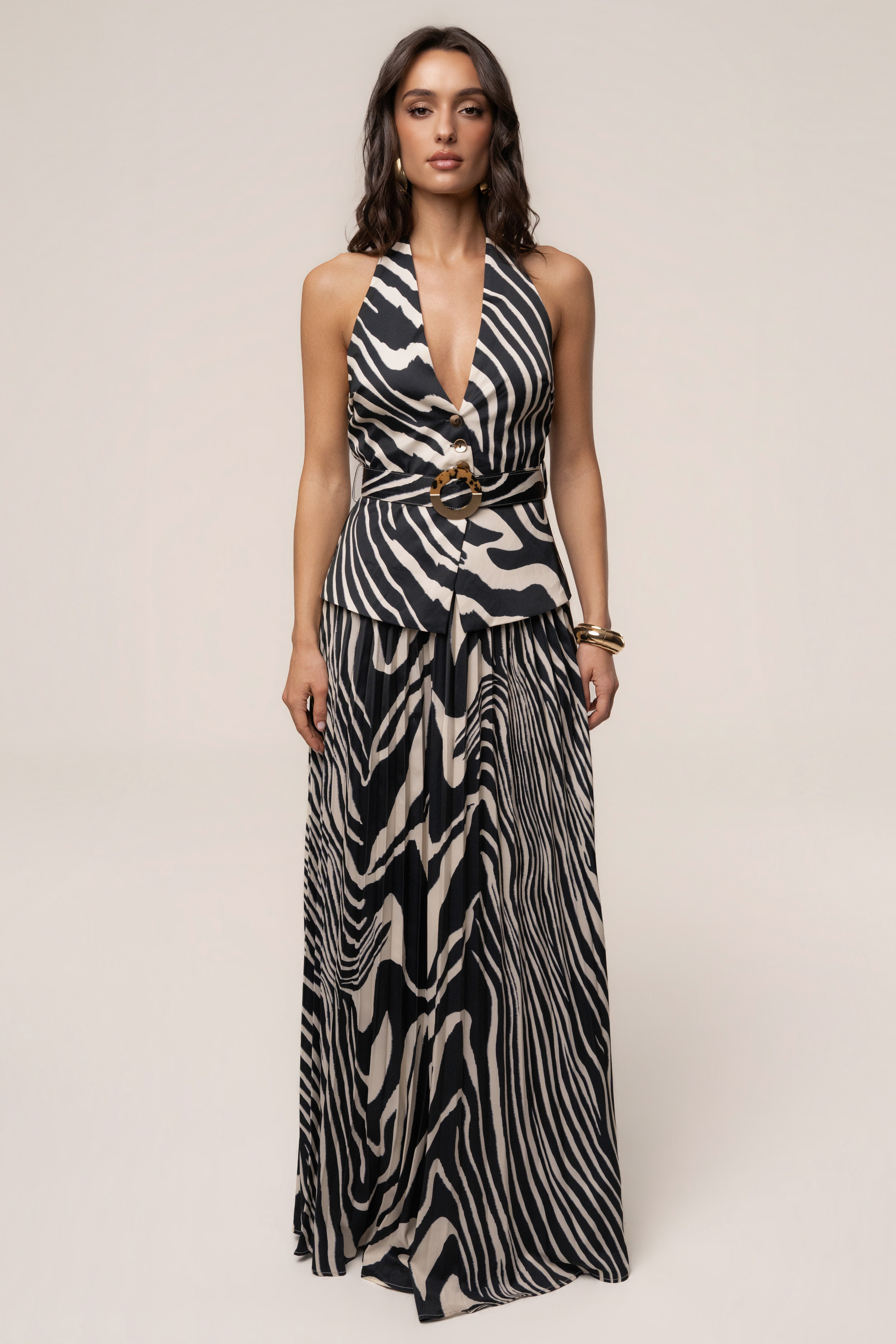 Black Abstract Oasis Flow Pant Set - JLUXLABEL