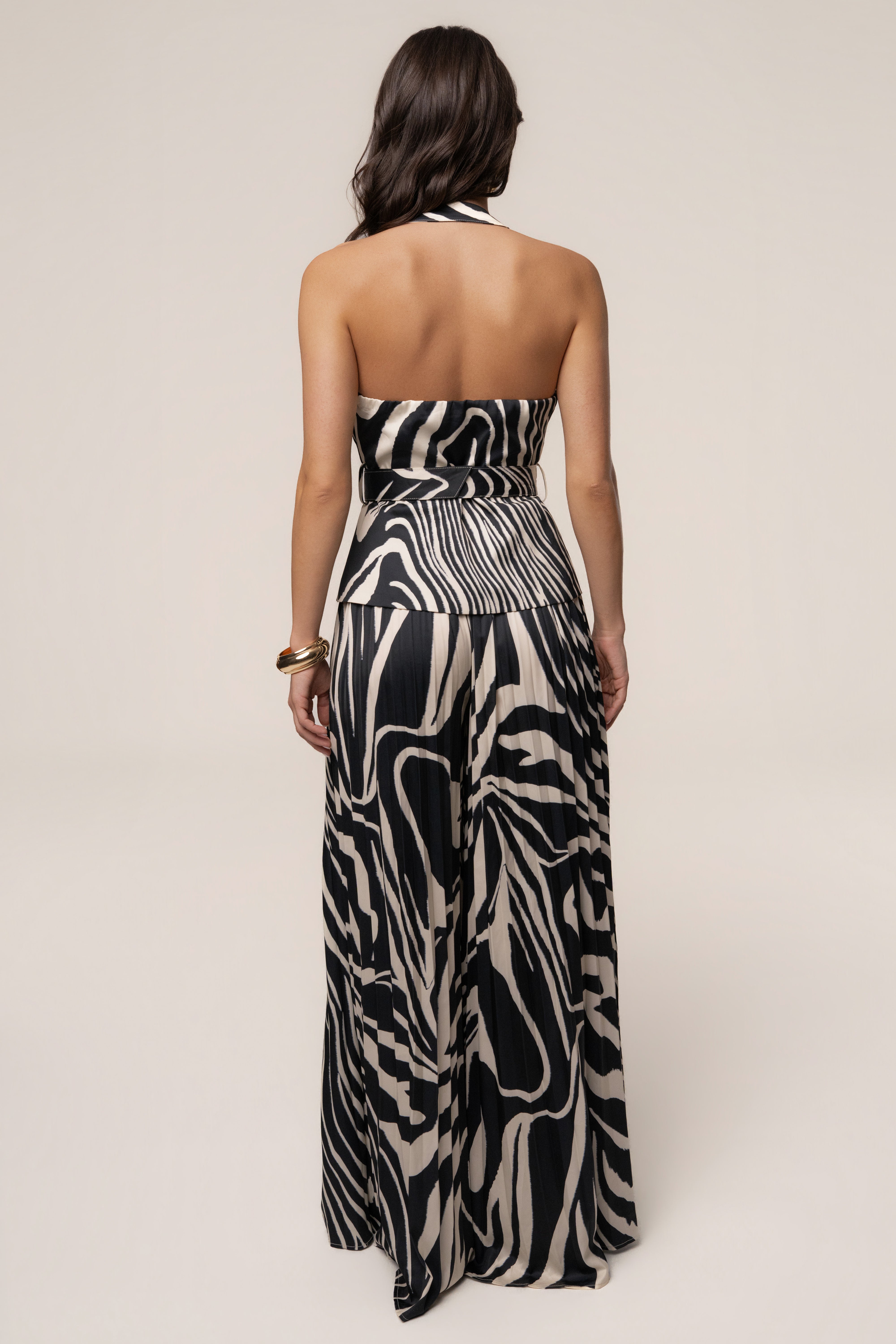 Black Abstract Oasis Flow Pant Set - JLUXLABEL