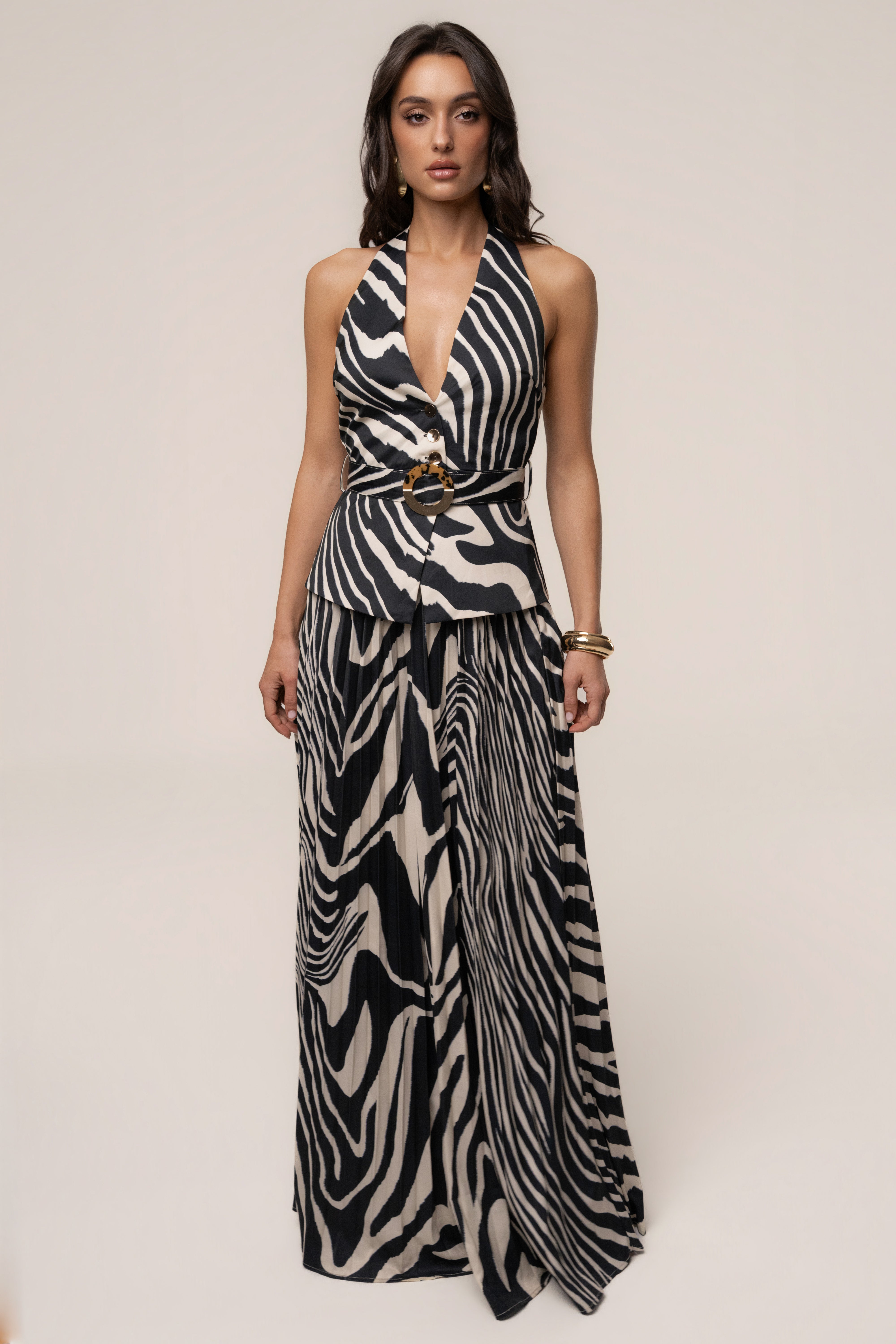 Black Abstract Oasis Flow Pant Set - JLUXLABEL
