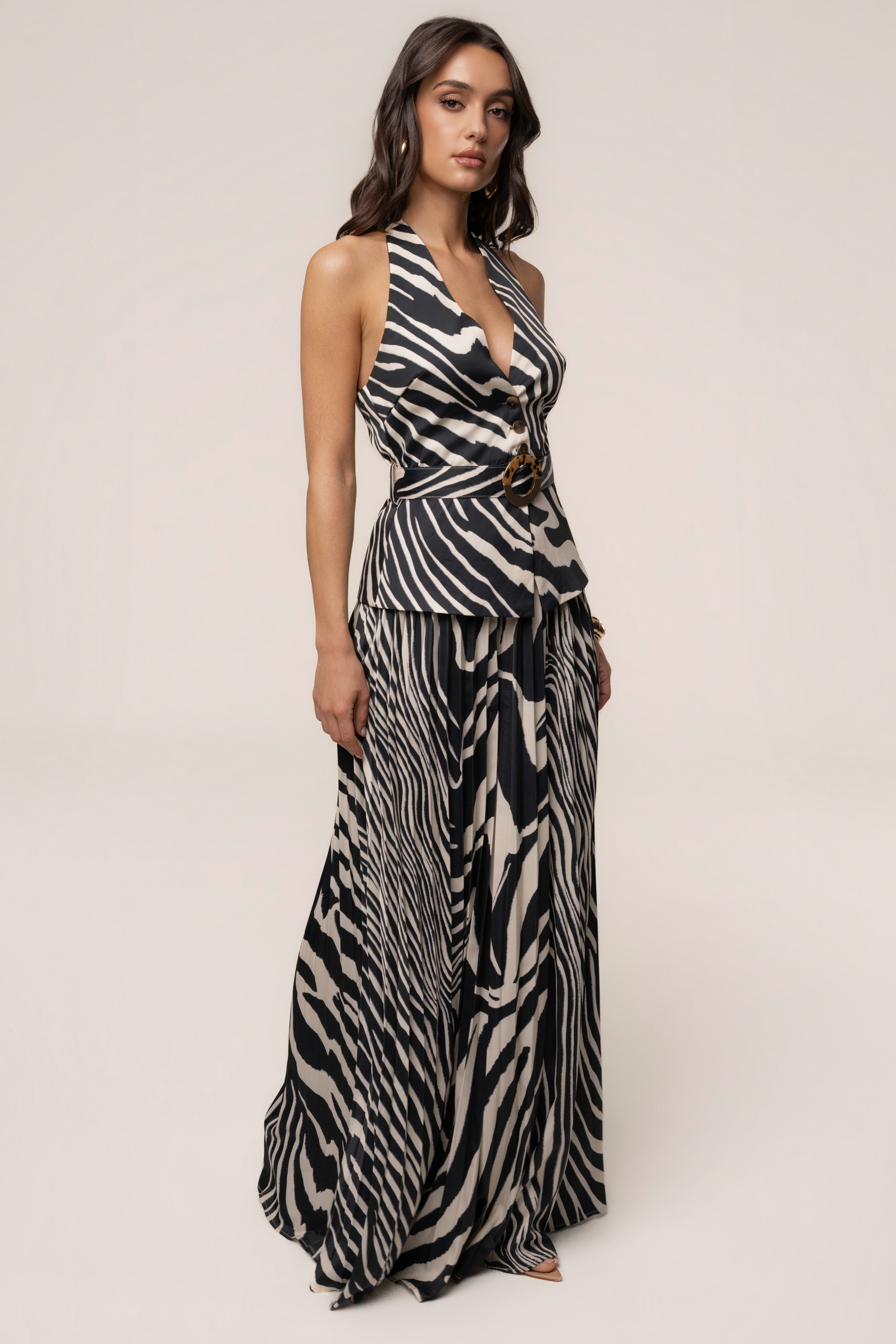 Black Abstract Oasis Flow Pant Set - JLUXLABEL