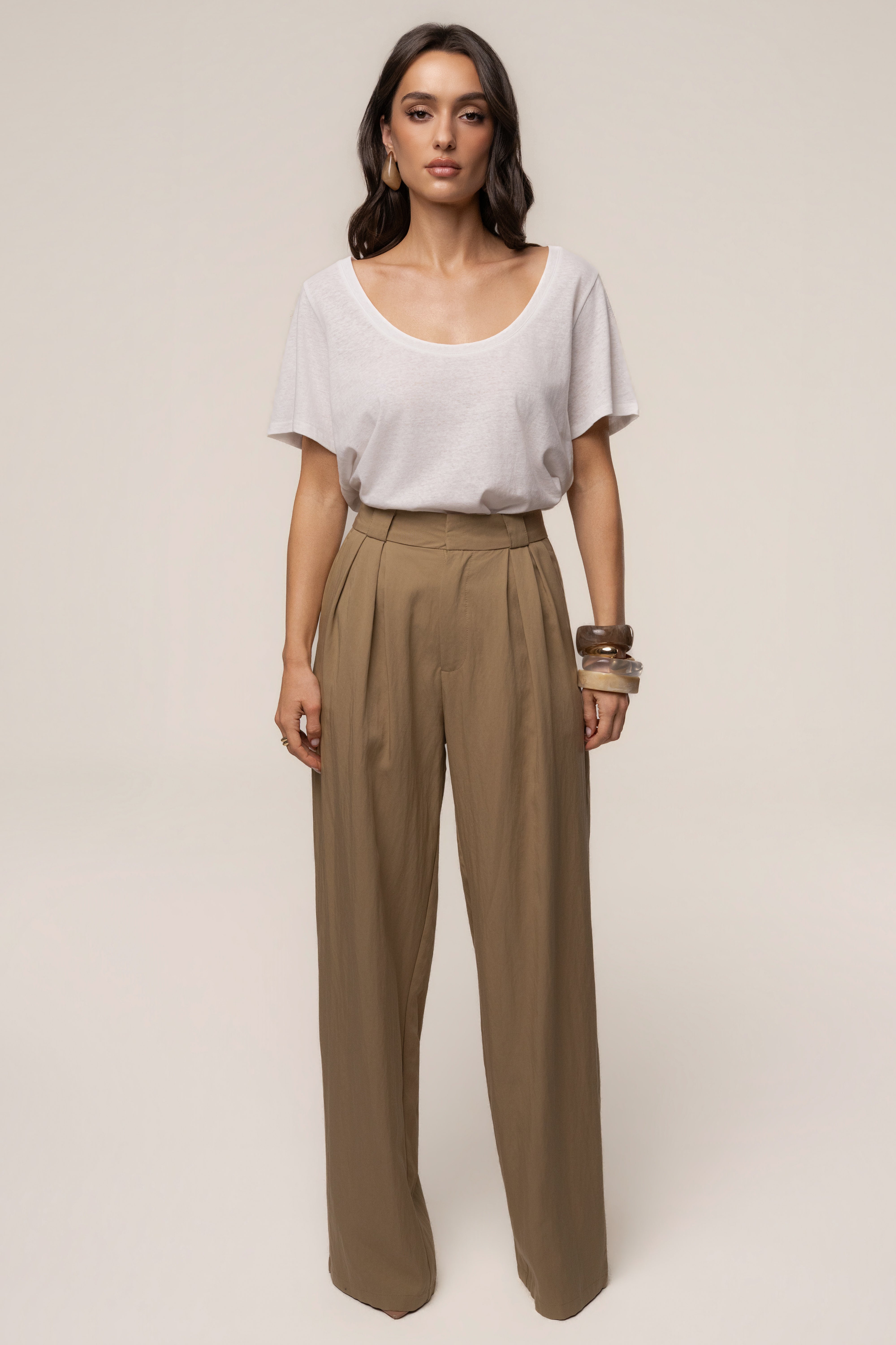 White At Ease Scoop Top - JLUXLABEL