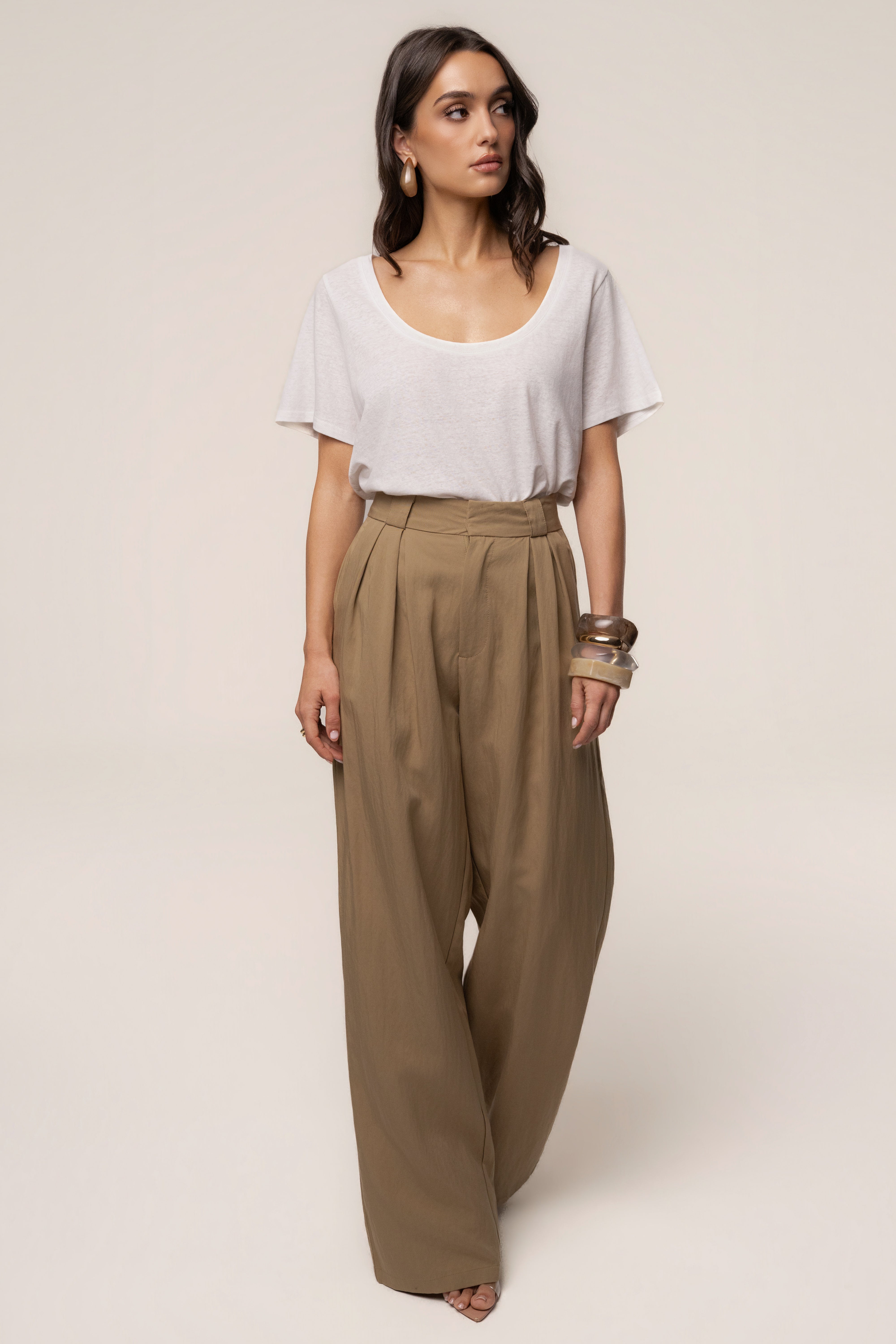 White At Ease Scoop Top - JLUXLABEL