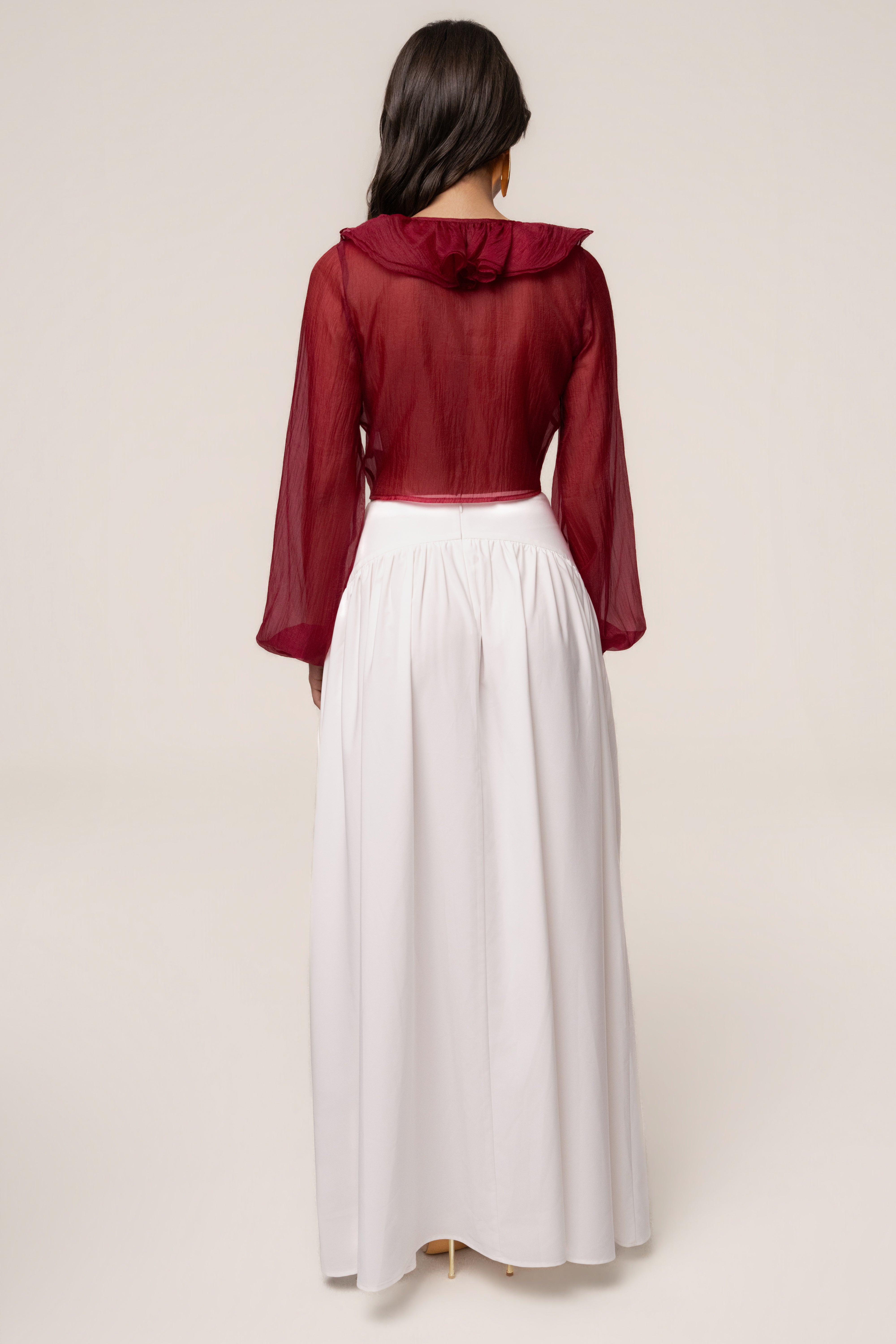 Berry Delilah Ruffled Top - JLUXLABEL