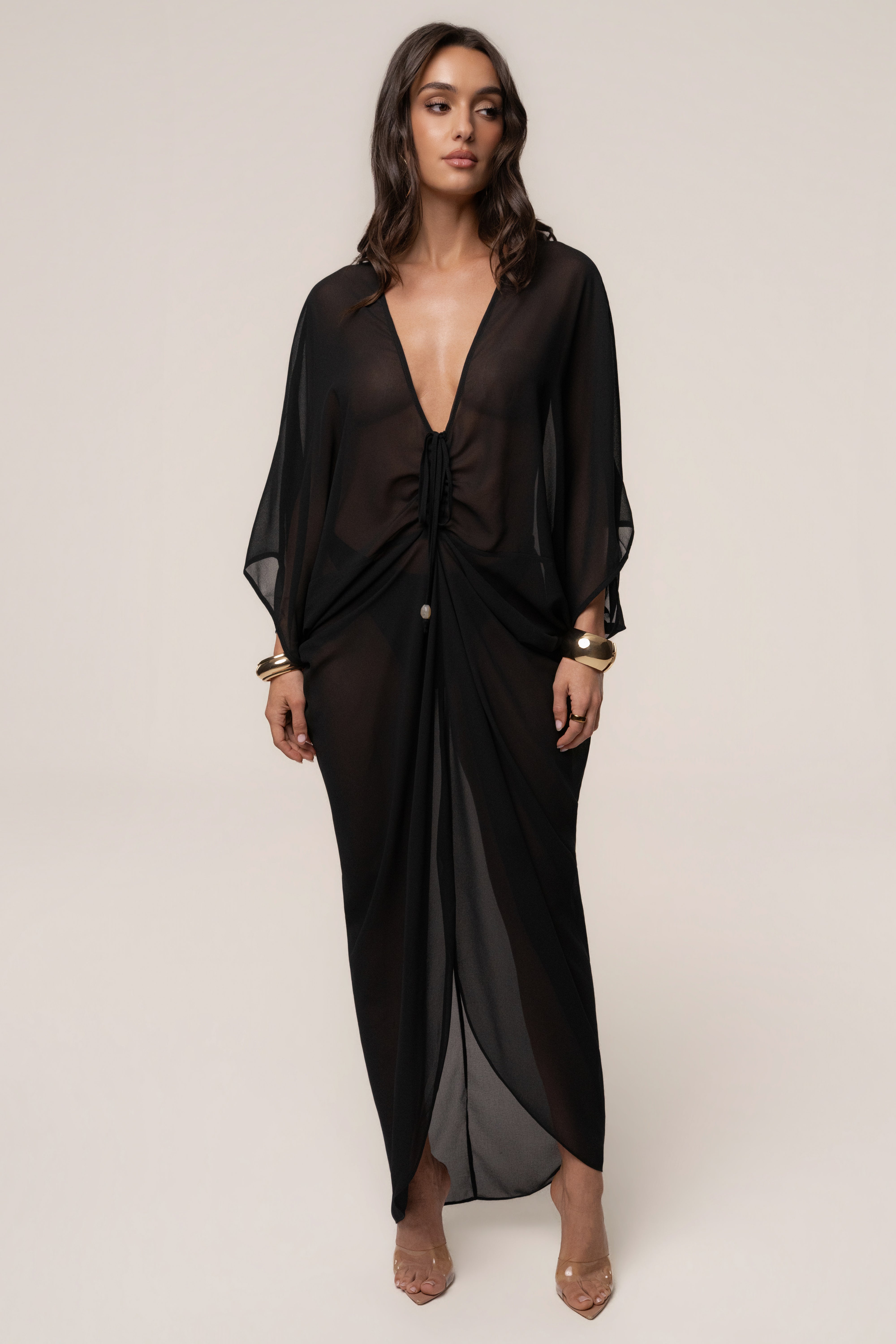 Black Longer Days Cover Up Dress - JLUXLABEL
