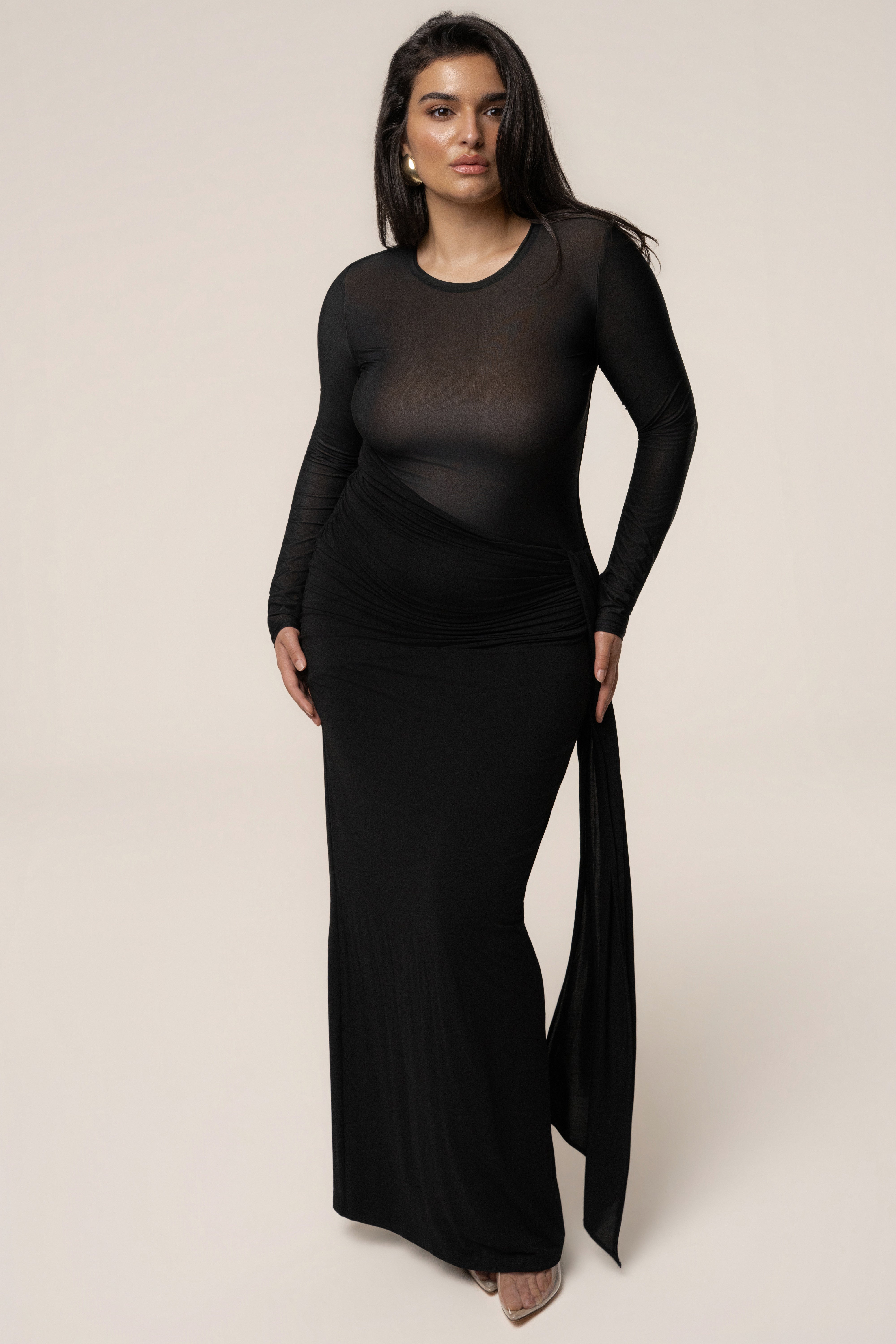 Black Halo Hour Maxi Dress - JLUXLABEL