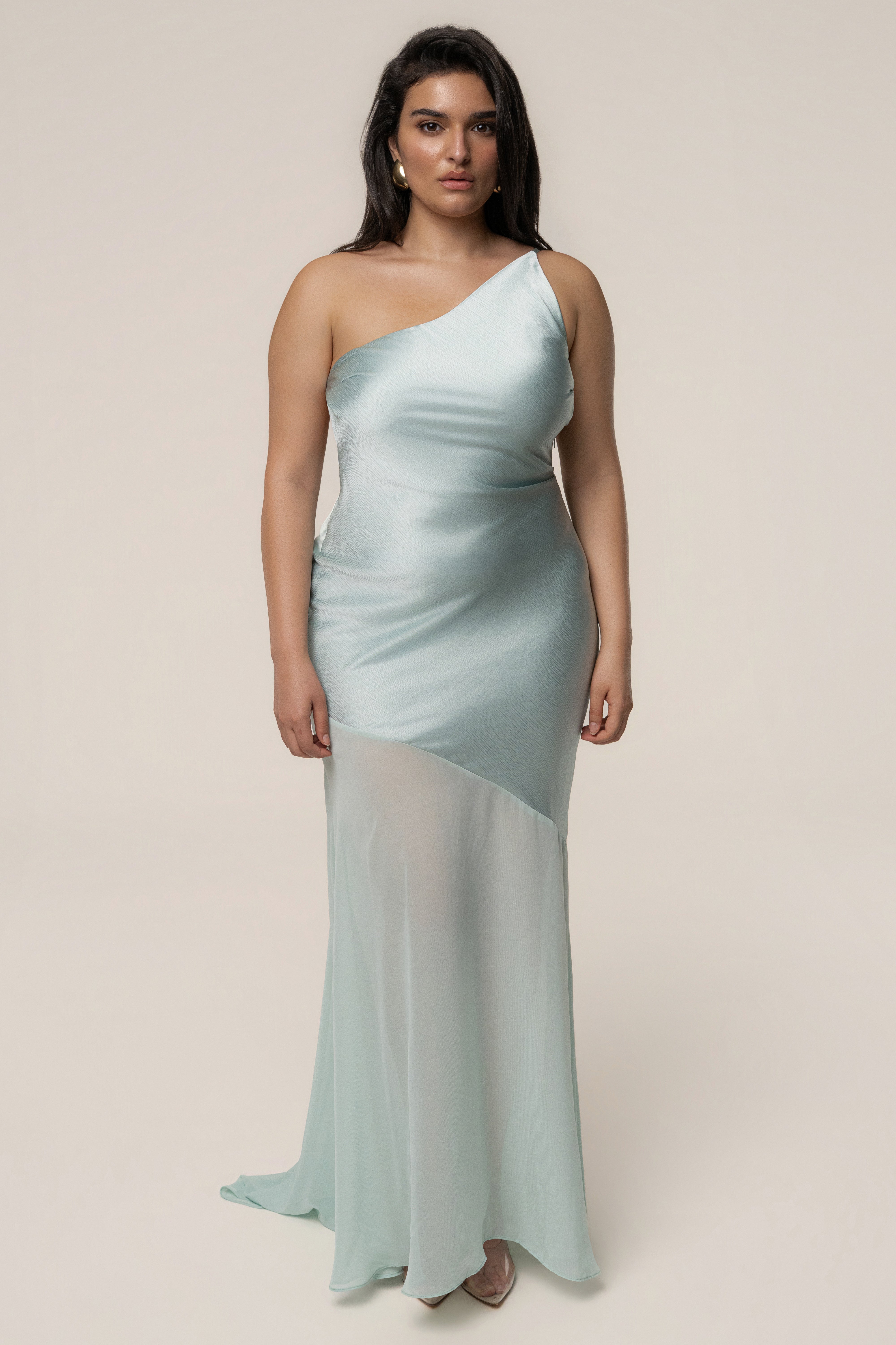 Blue Olivia  One Shoulder Maxi Dress - JLUXLABEL