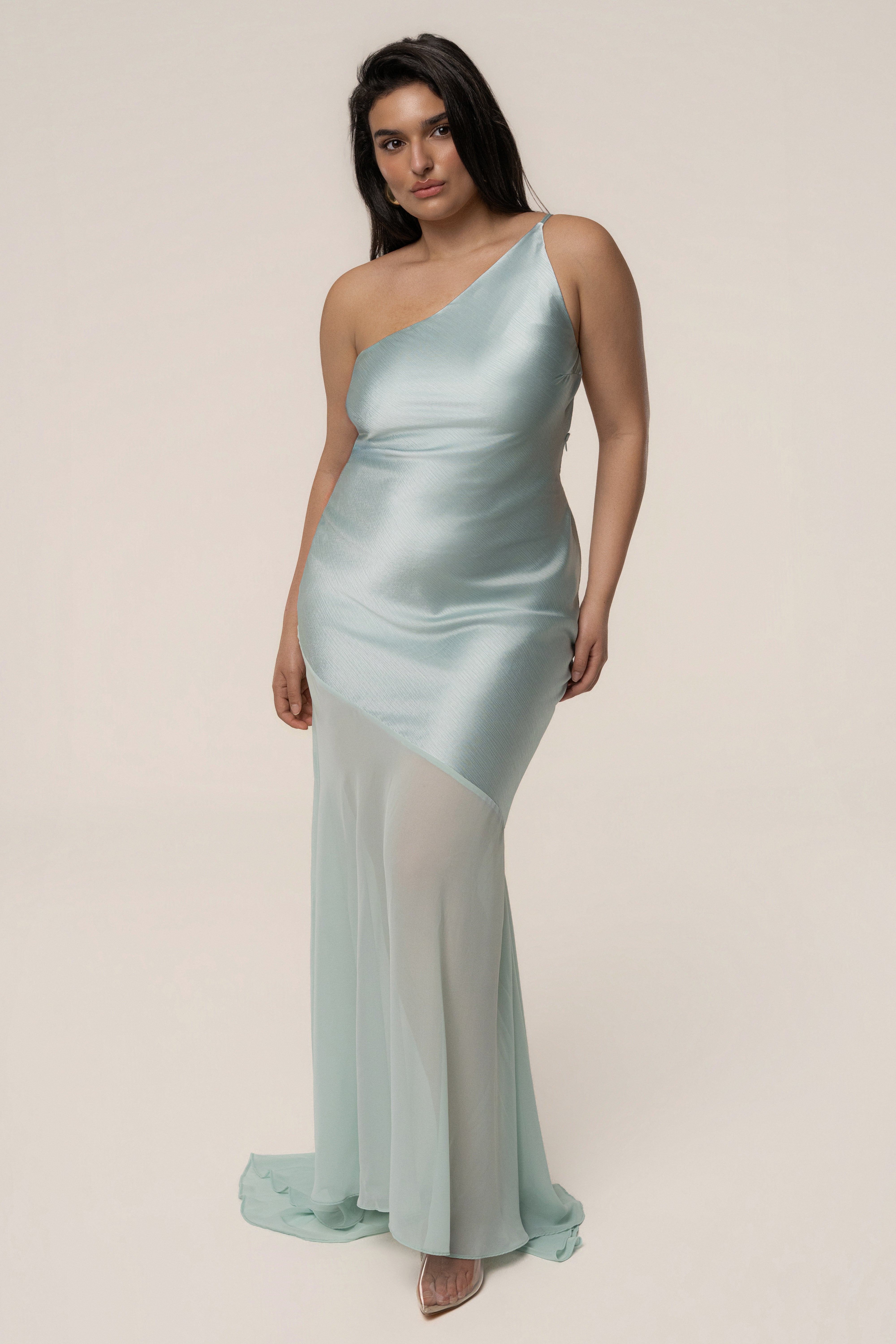 Blue Olivia  One Shoulder Maxi Dress - JLUXLABEL