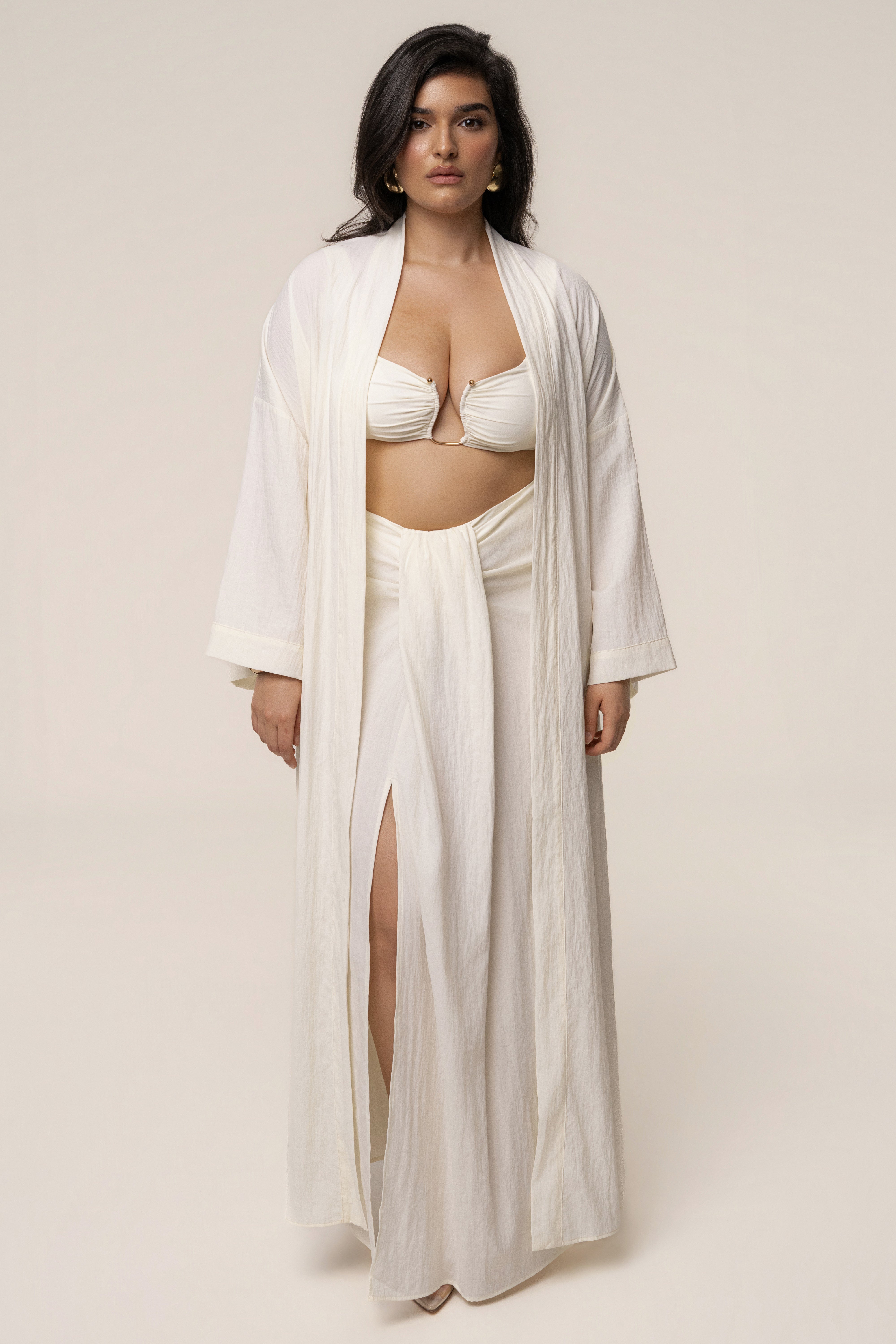 Ivory Desert Oasis Duster - JLUXLABEL