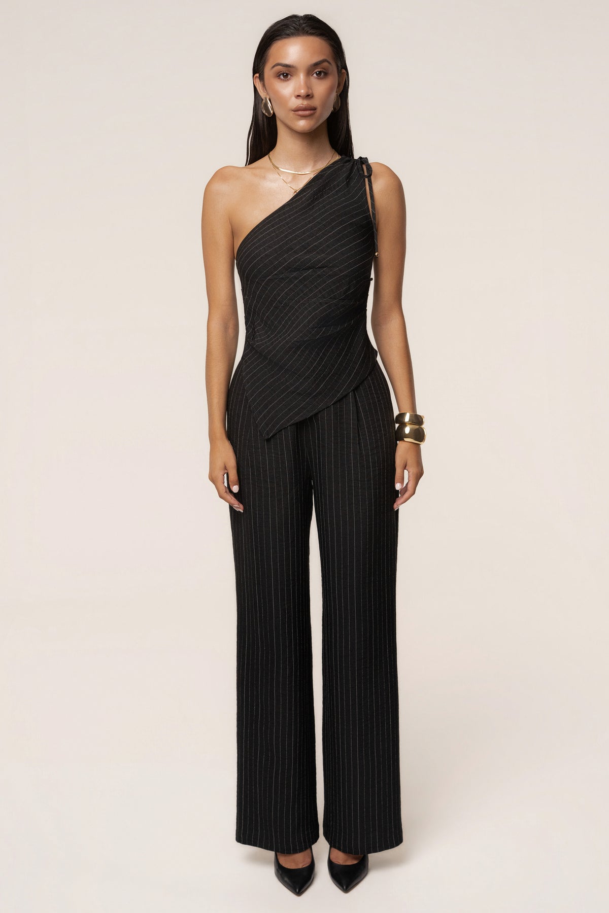 Black Ocean Line Pant