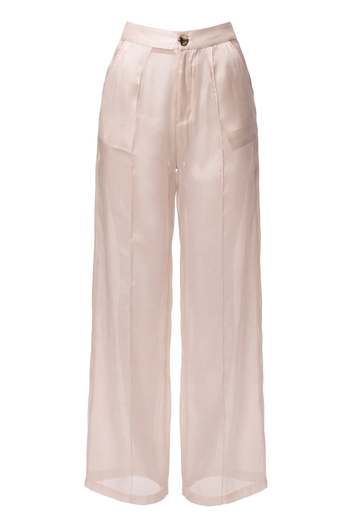 Cream Resort Glow Organza Pants