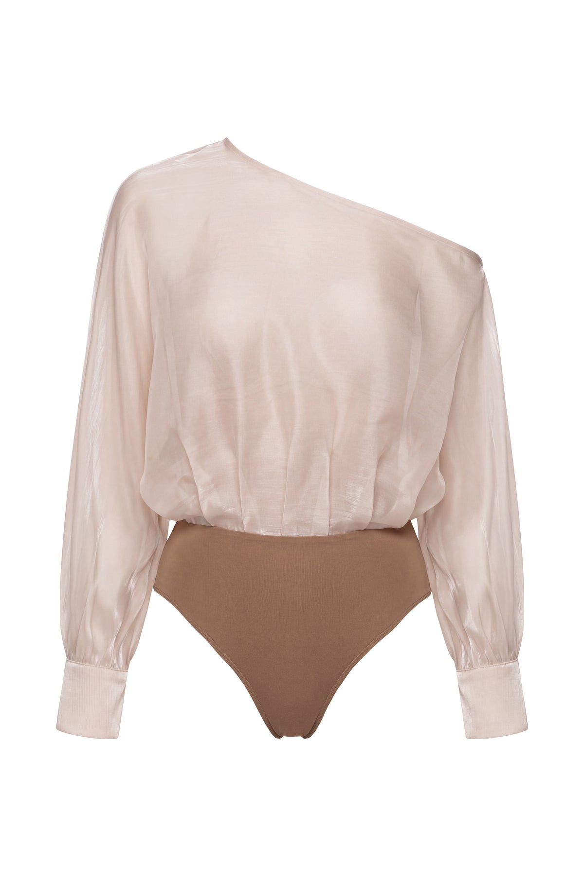 Cream Resort Glow Organza Bodysuit