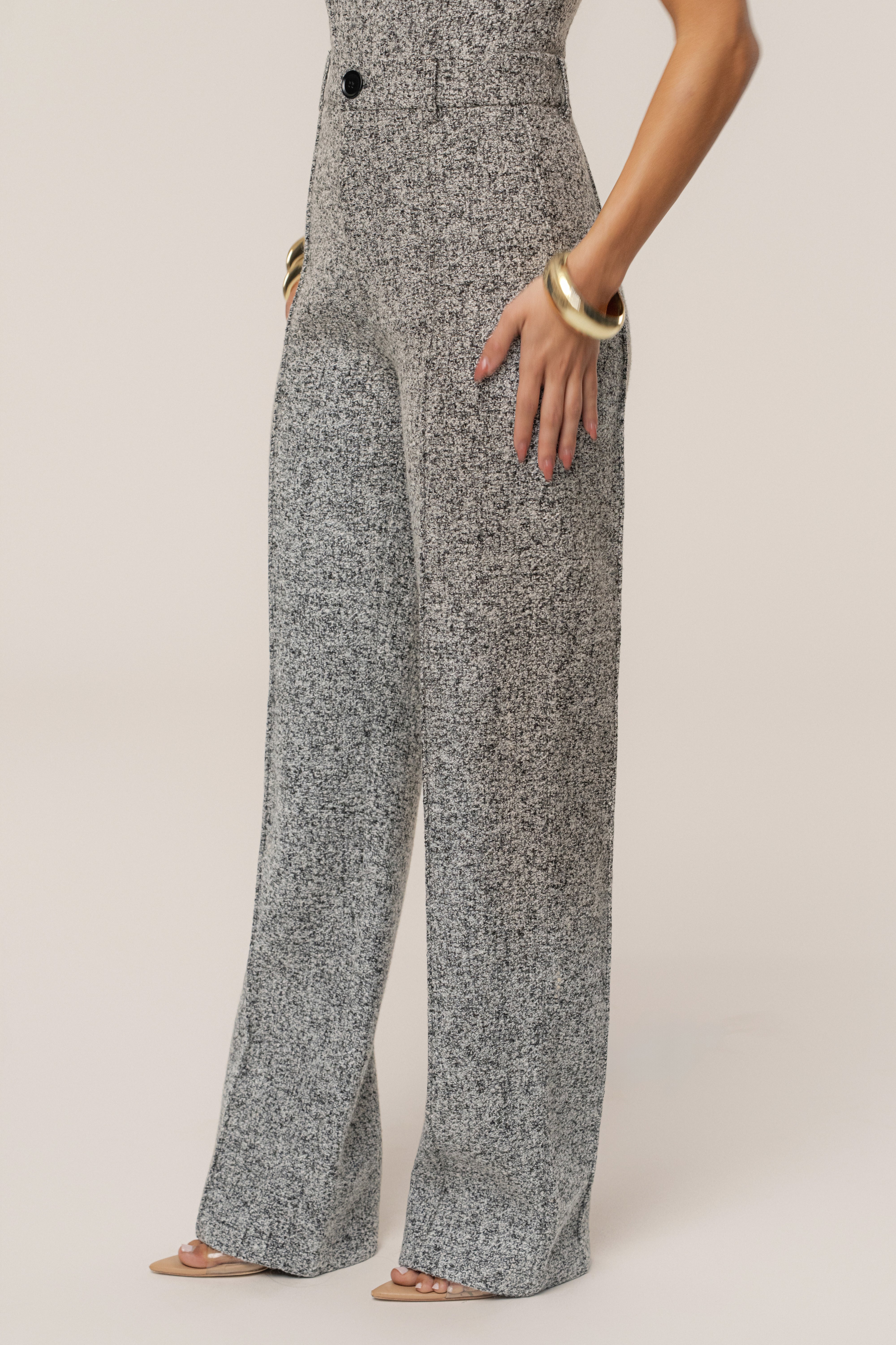 Lt. Grey Stay Sharp Tweed Trouser - JLUXLABEL