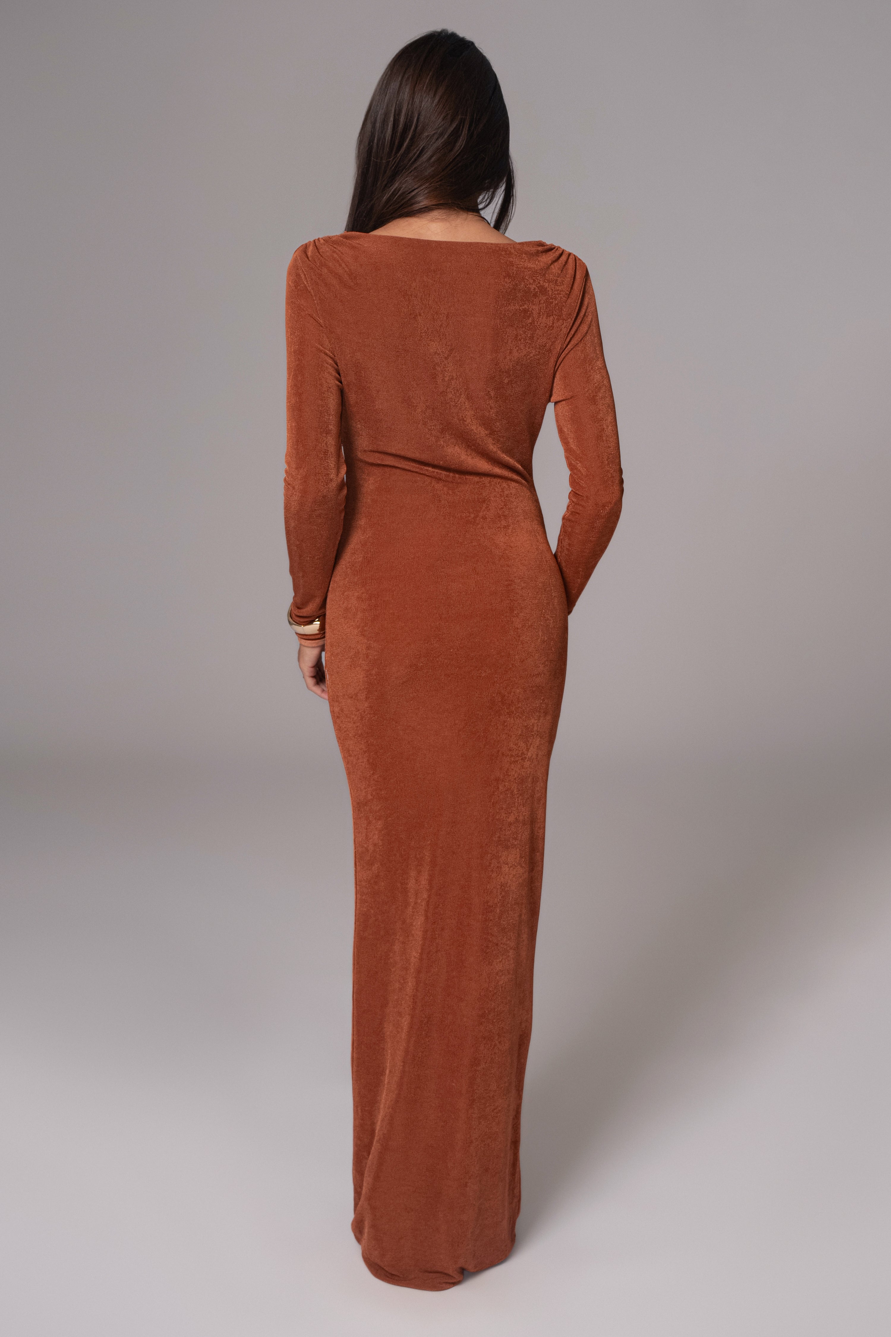 Robe maxi réversible en bronze/sienne Ashton