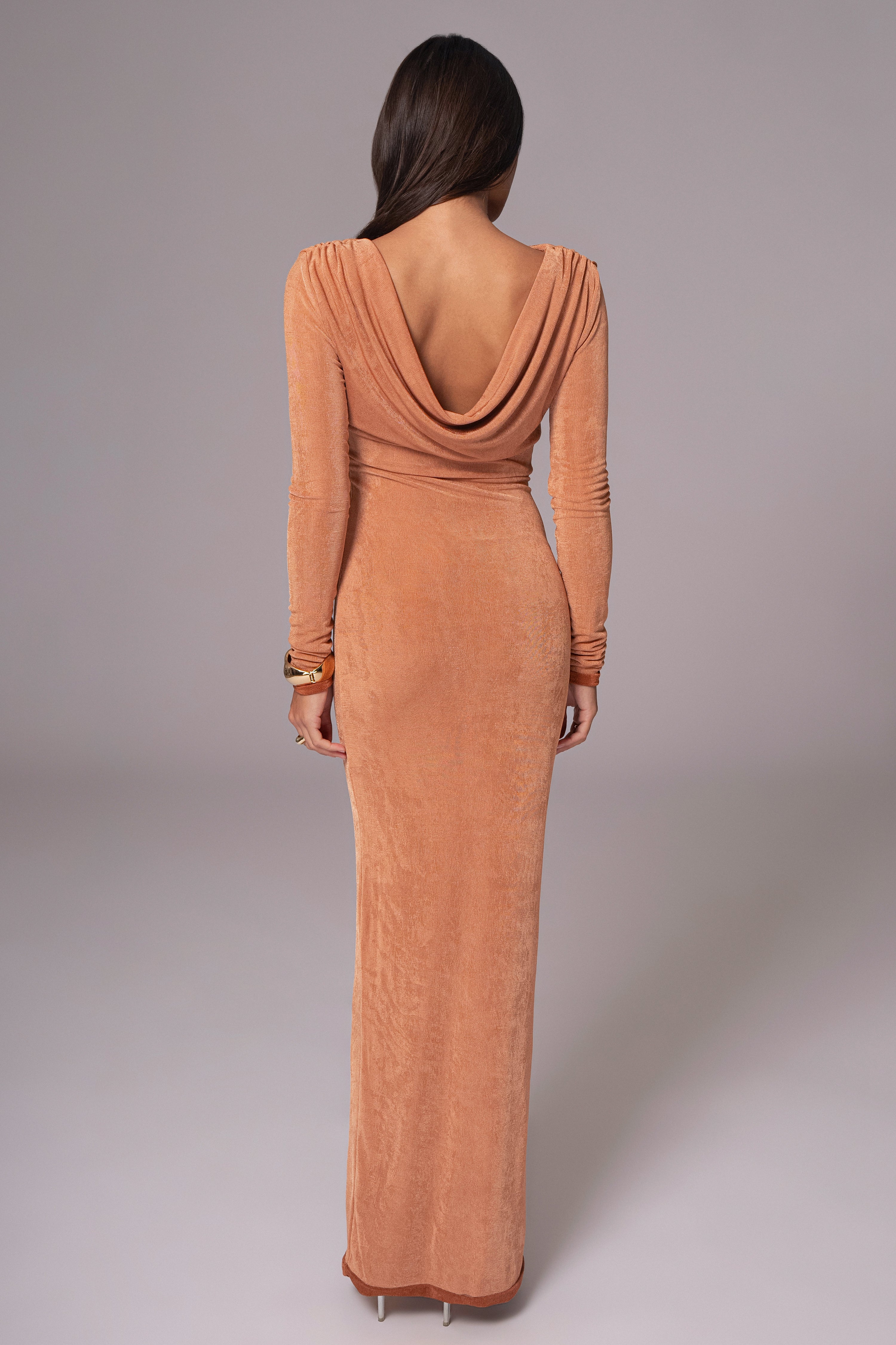 Robe maxi réversible en bronze/sienne Ashton