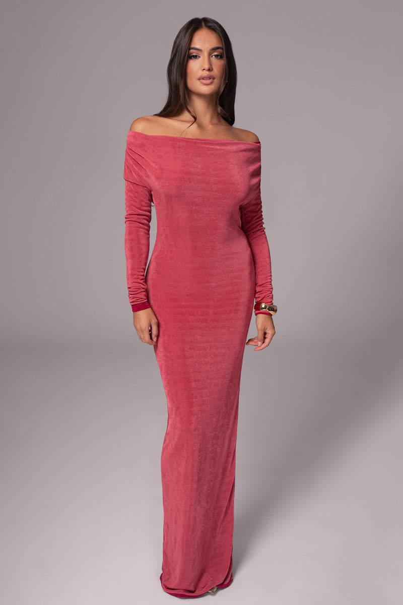 Berry/Mauve Ashton Reversible Maxi Dress