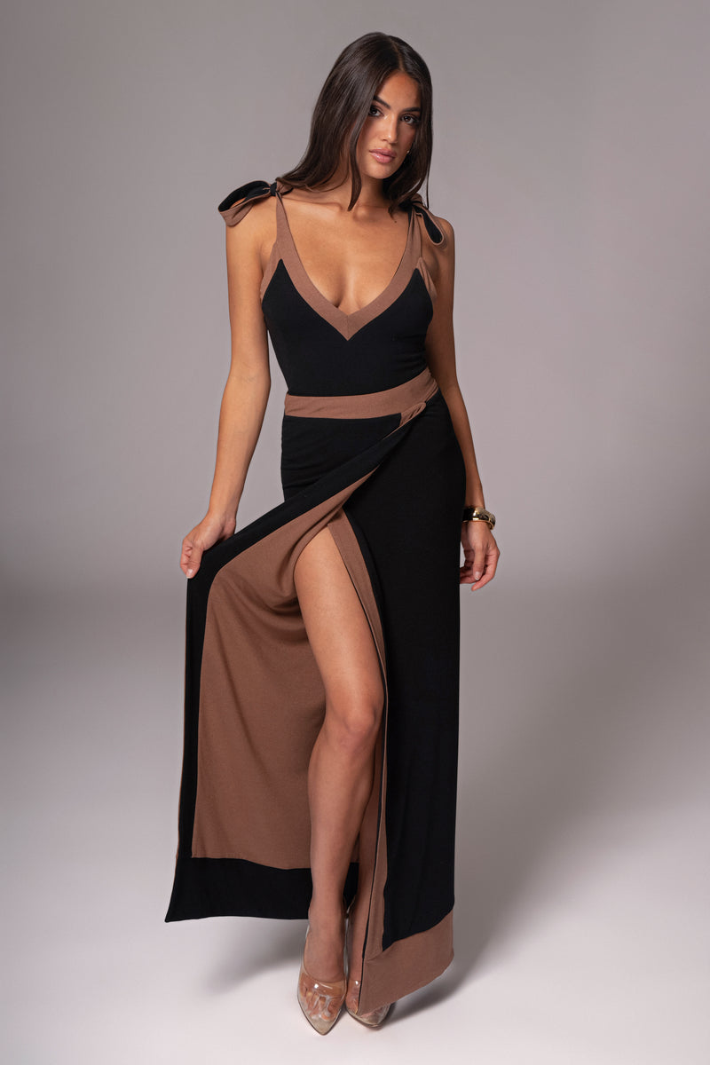 Black/Pecan Kamie Reversible Skirt Set