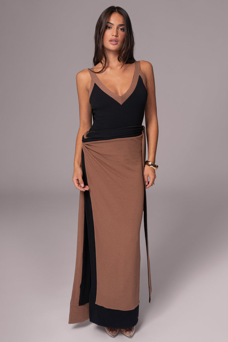 Black/Pecan Kamie Reversible Skirt Set