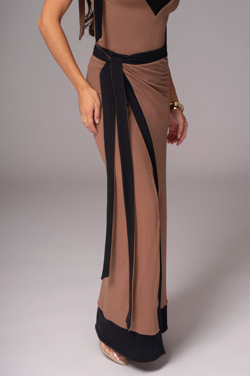 Black/Pecan Kamie Reversible Skirt Set