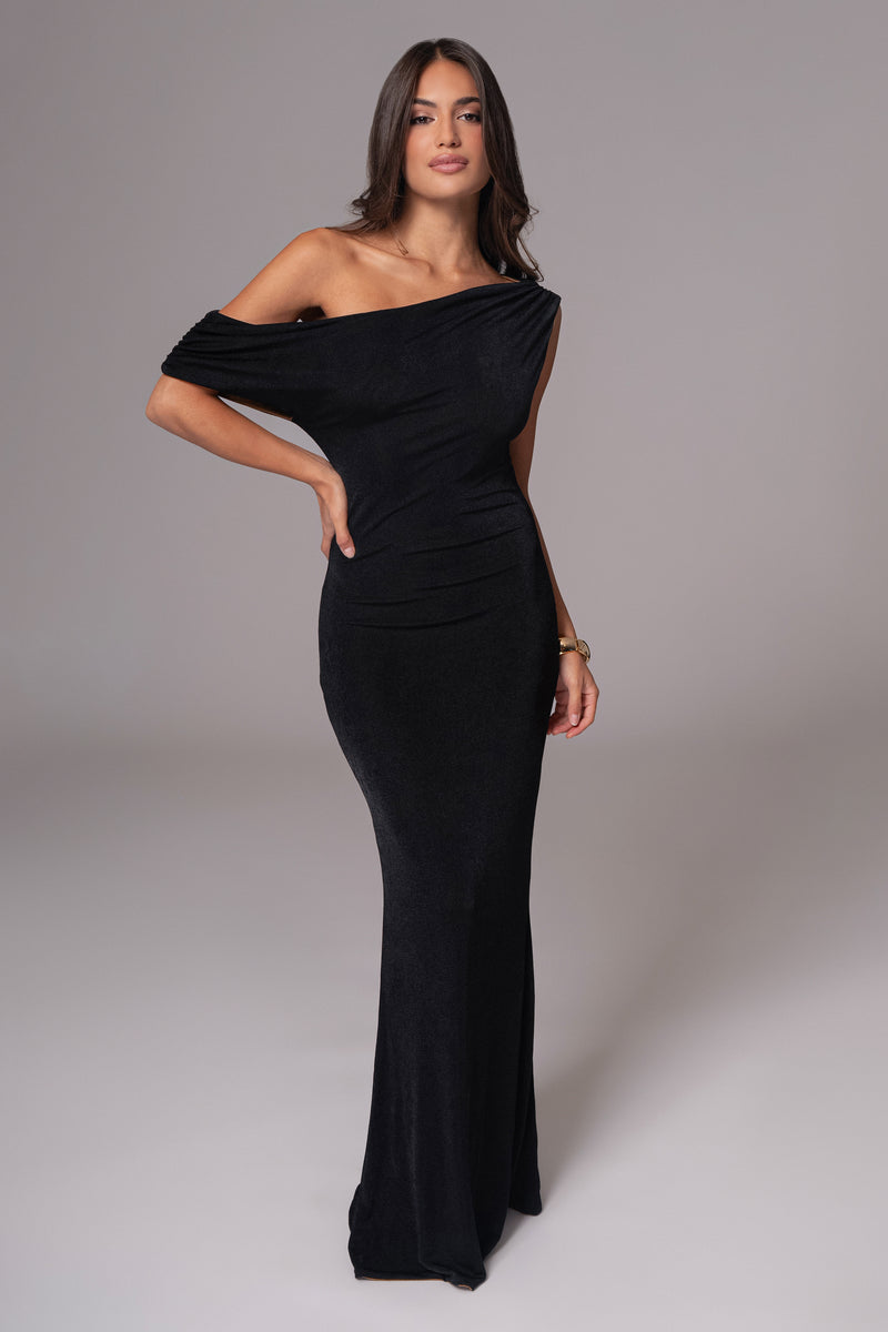 Robe maxi réversible élégance classique noire/brune