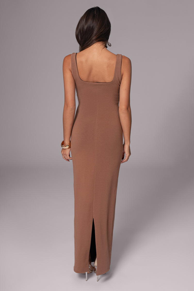 Black/Pecan Keidi Reversible Maxi Dress