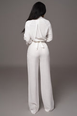 Ivory Thea Linen Pants - JLUXLABEL