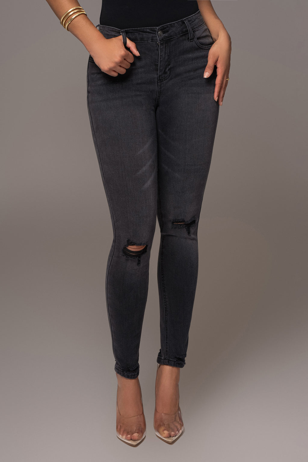 Buy STRAIGHT RIPPED KNEE BLUE JEANS for Women Online in India