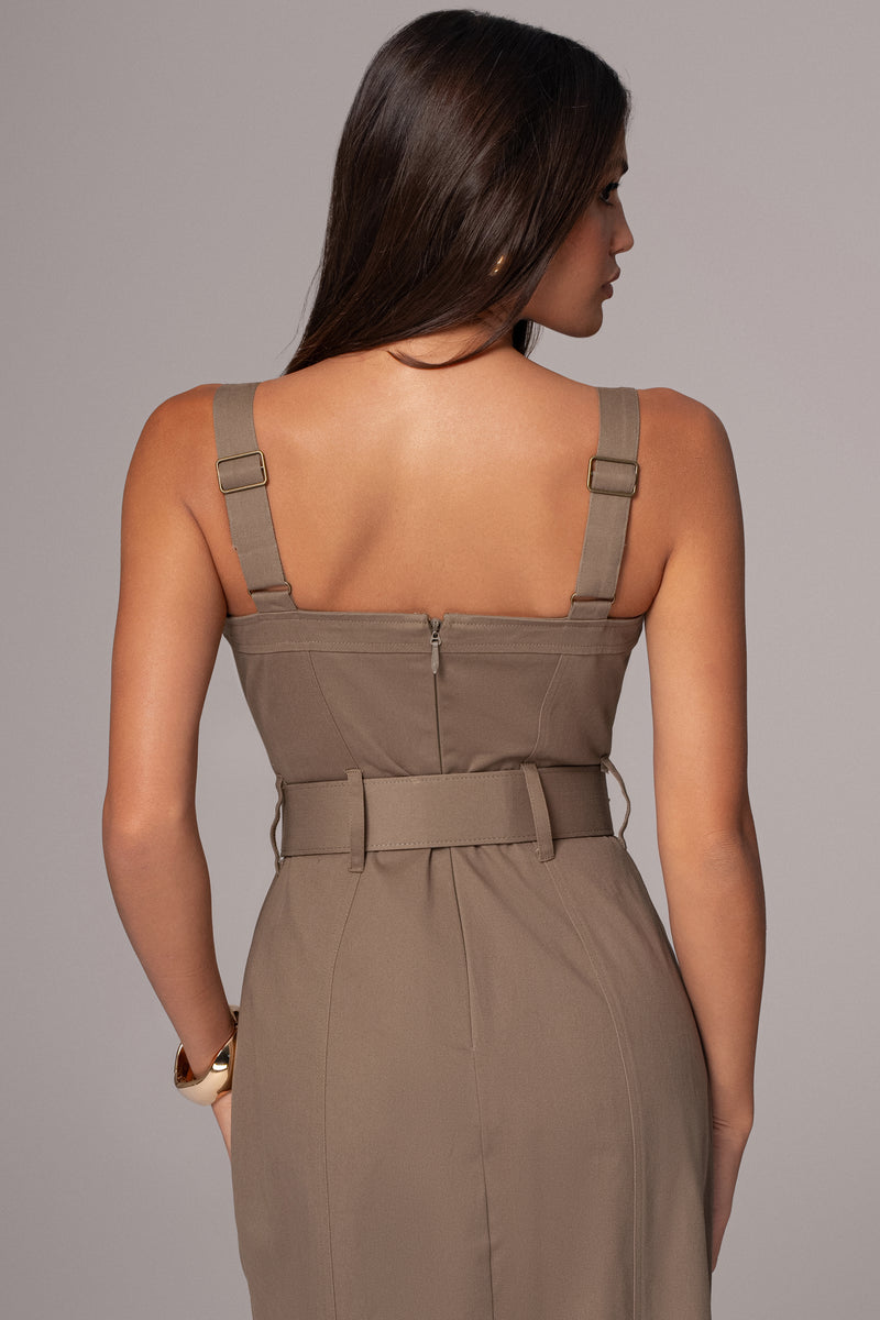 Olive Forever Summer Belted Dress