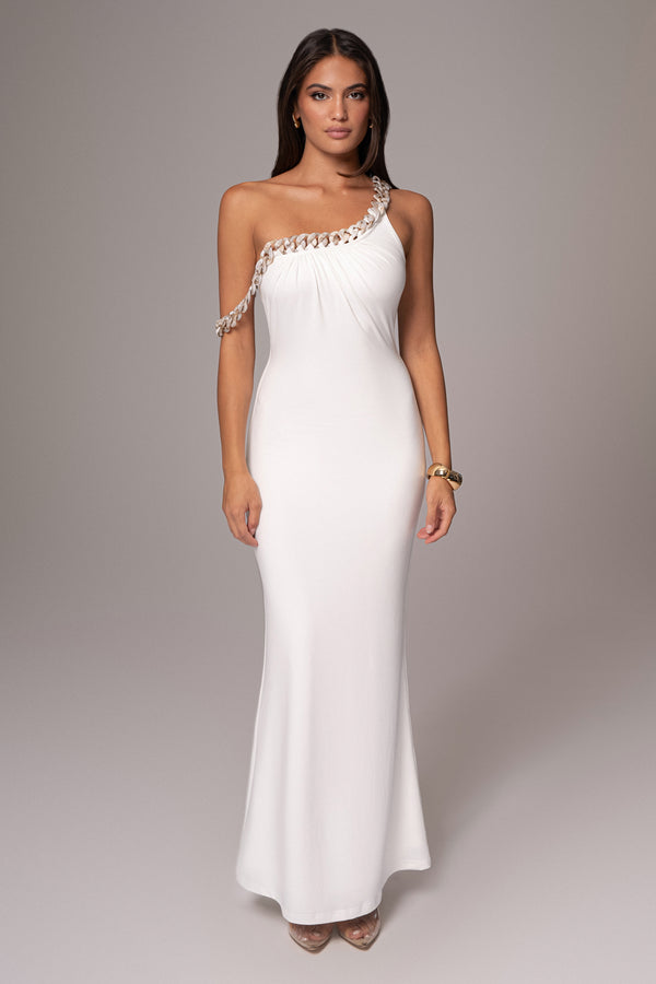 Robe asymétrique Monette blanche