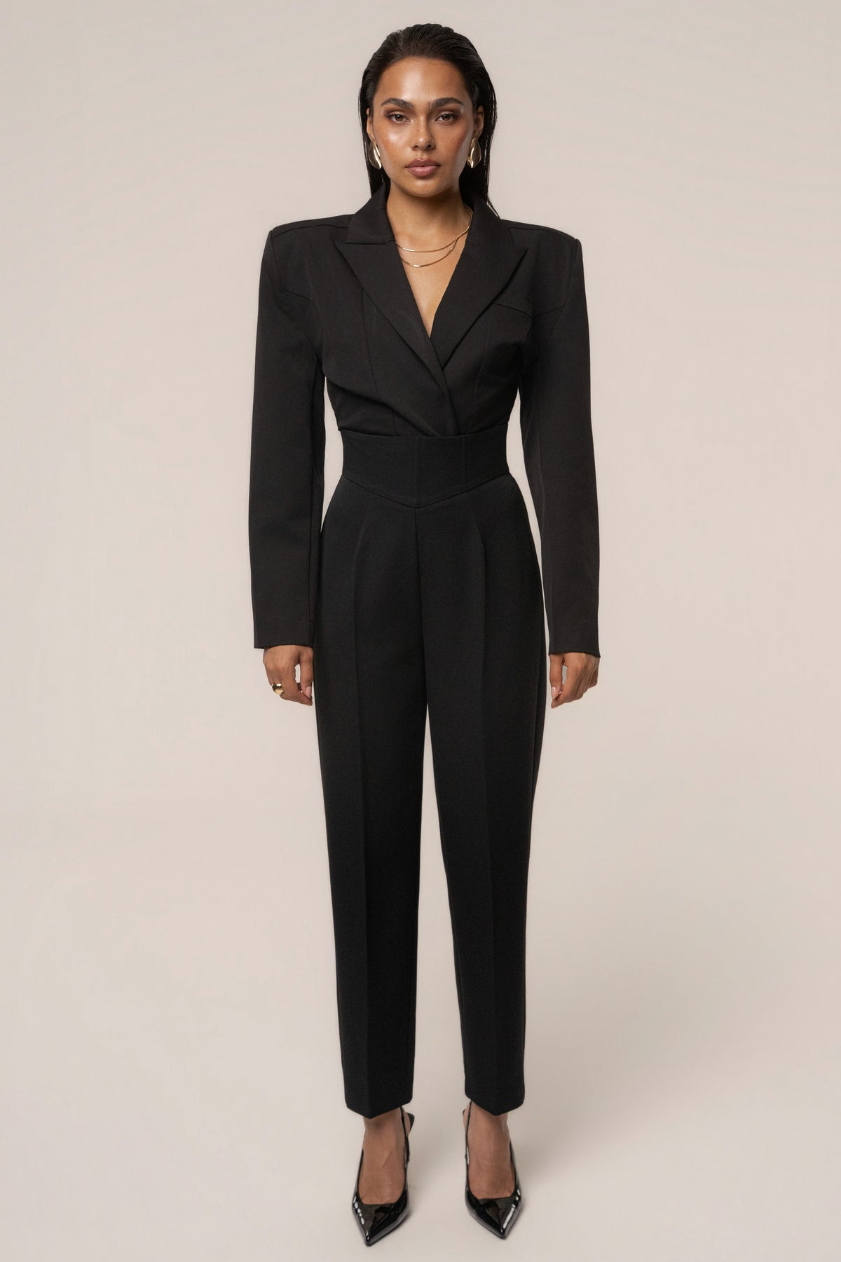 Black Dune High-Waist Pants