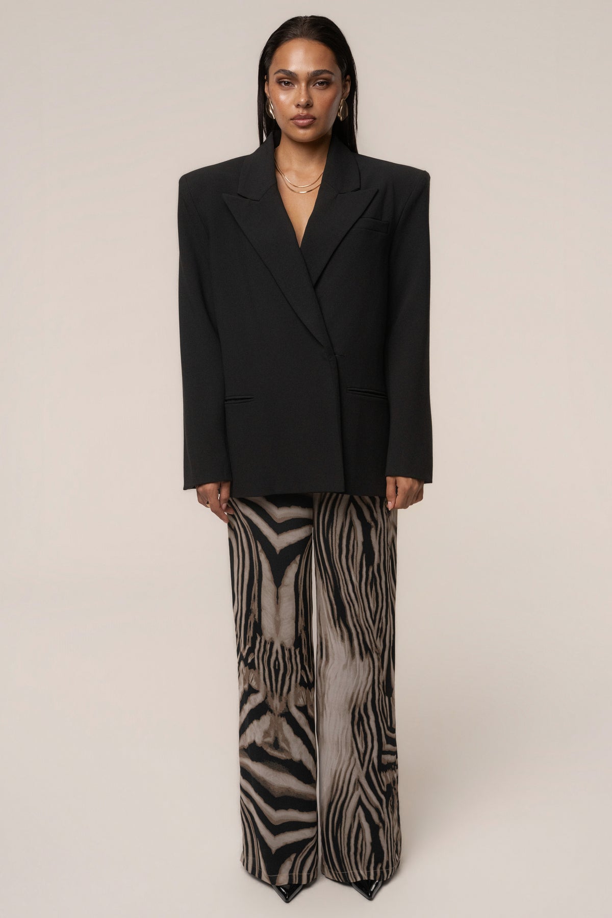 Black Core Standard Double Breasted Blazer