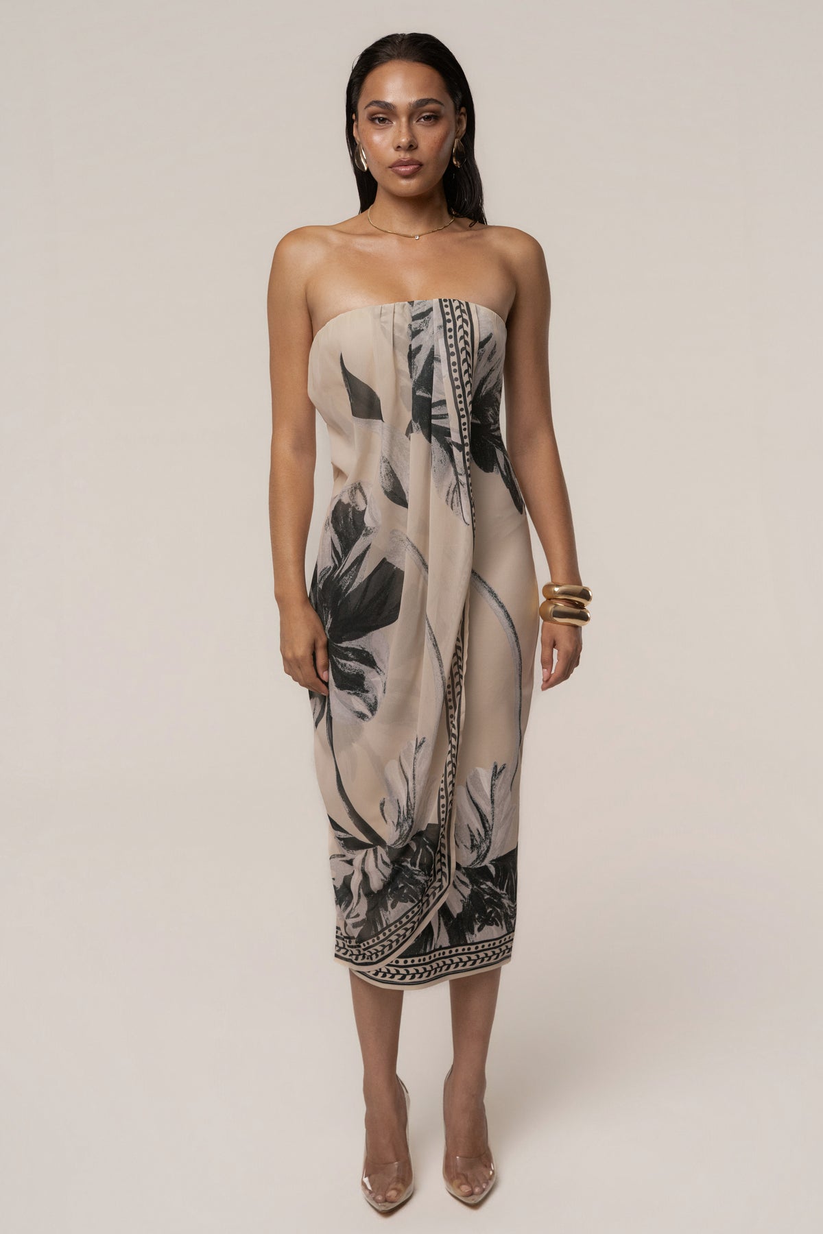 Cream Endless Escape Midi Dress