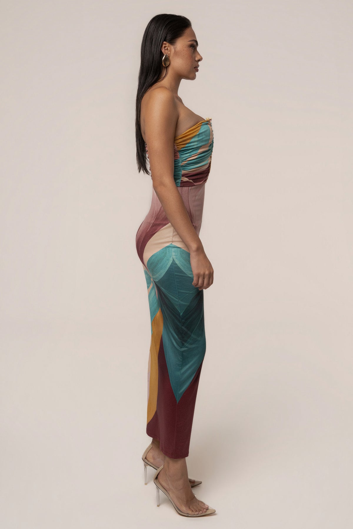 Multi Palm Mirage Dress