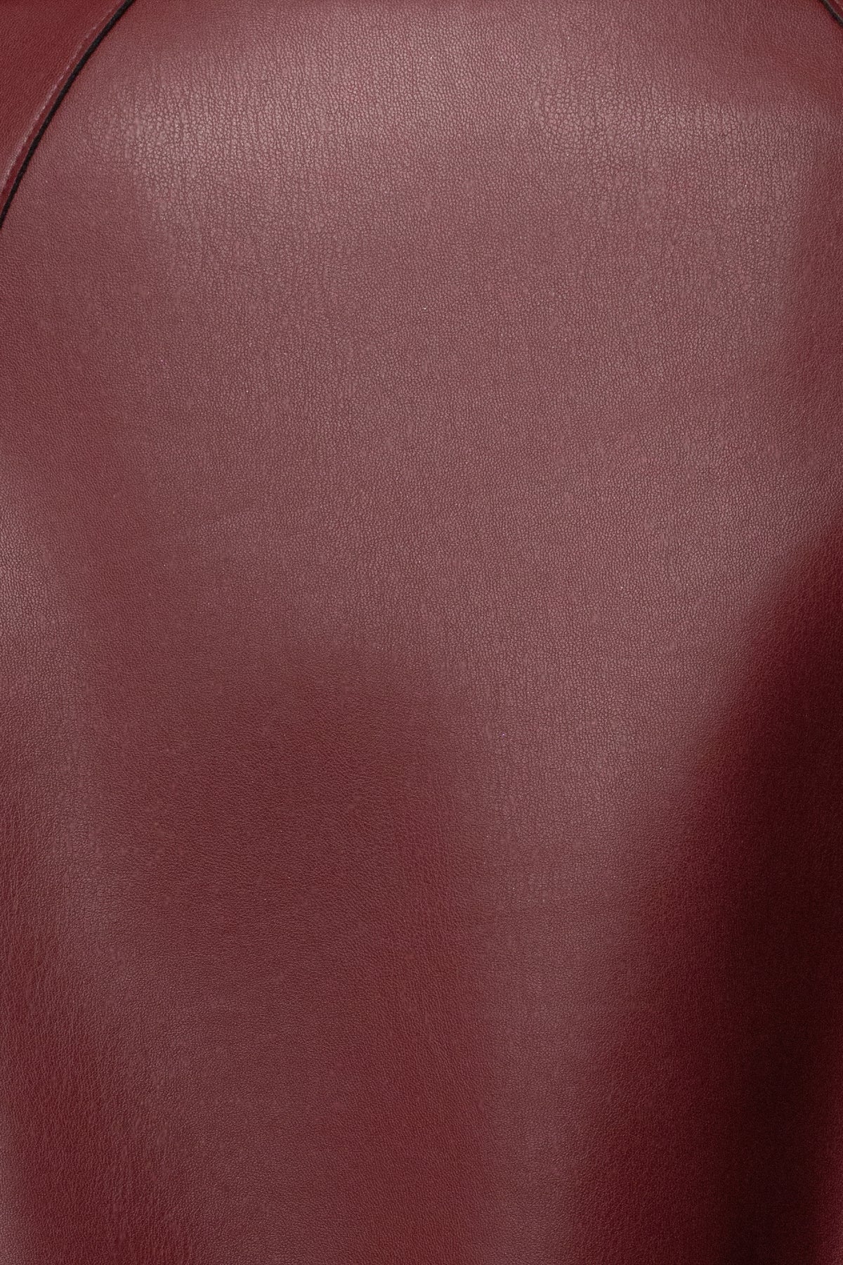 PRE-ORDER Burgundy The Icon PU Leather Coat