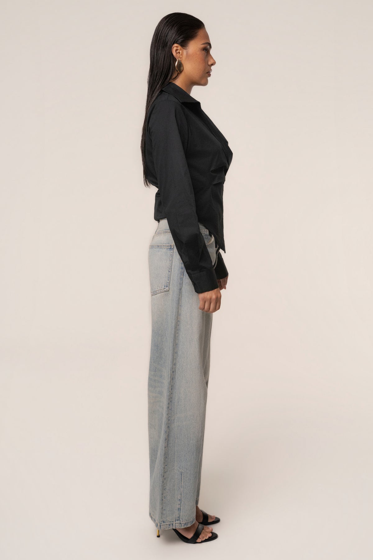 Black Sculpt And Form Blouse