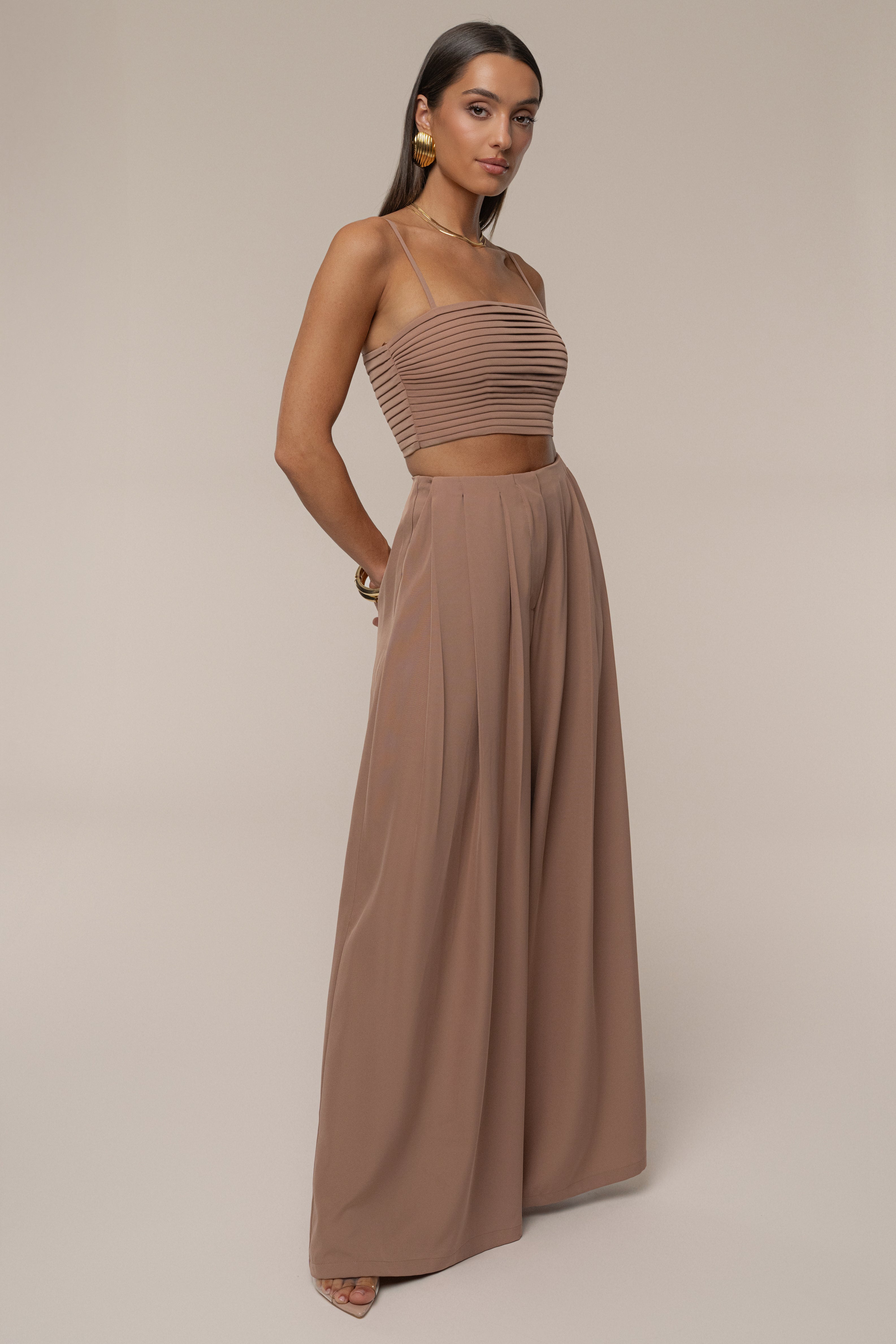 Beige Serenade Pant Set - JLUXLABEL