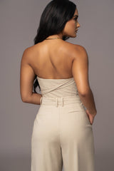 Beige Falling For You Corset - JLUXLABEL
