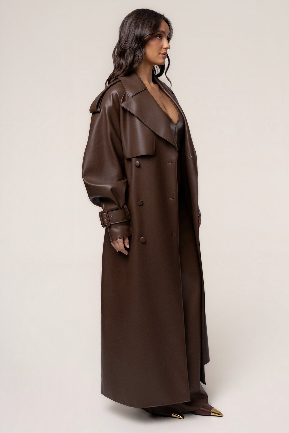 PRE-ORDER Chocolate The Icon PU Leather Coat