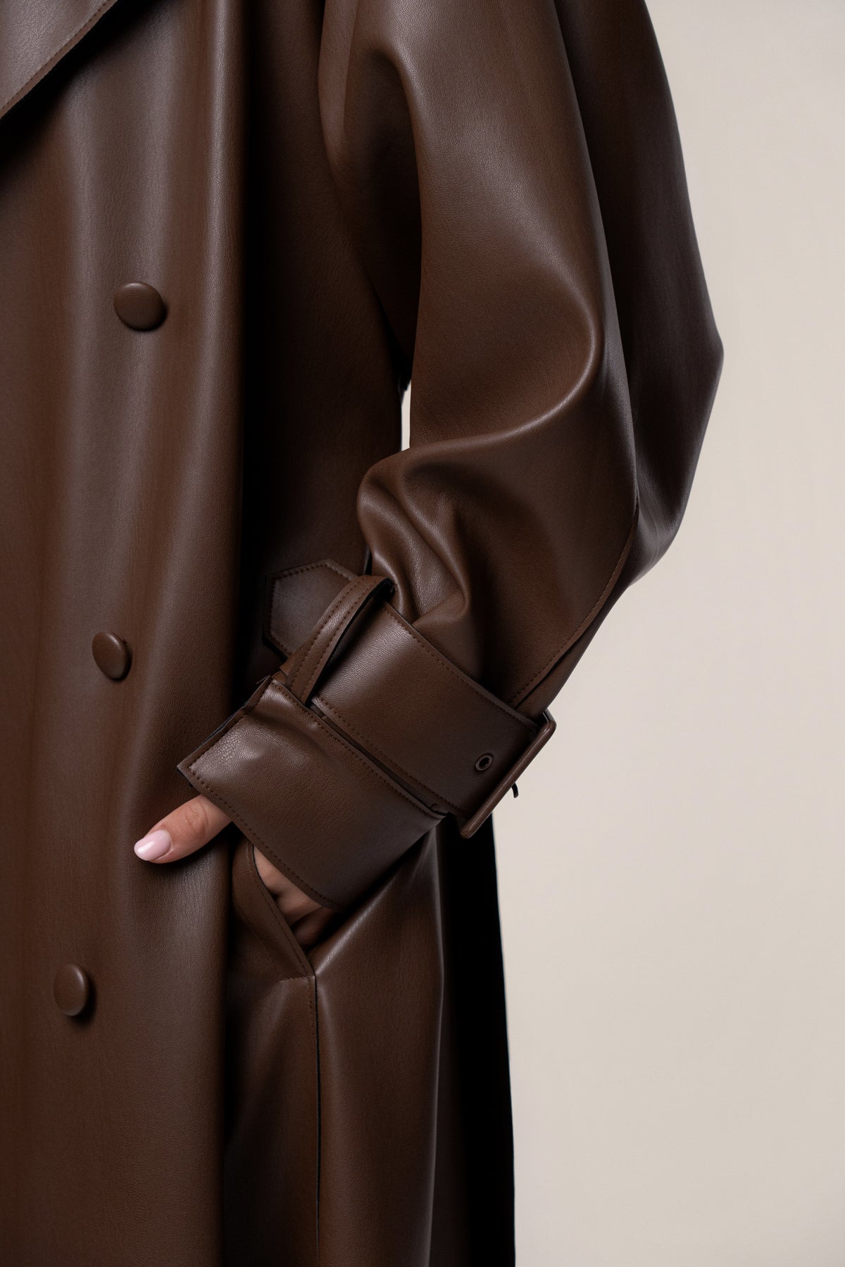 PRE-ORDER Chocolate The Icon PU Leather Coat