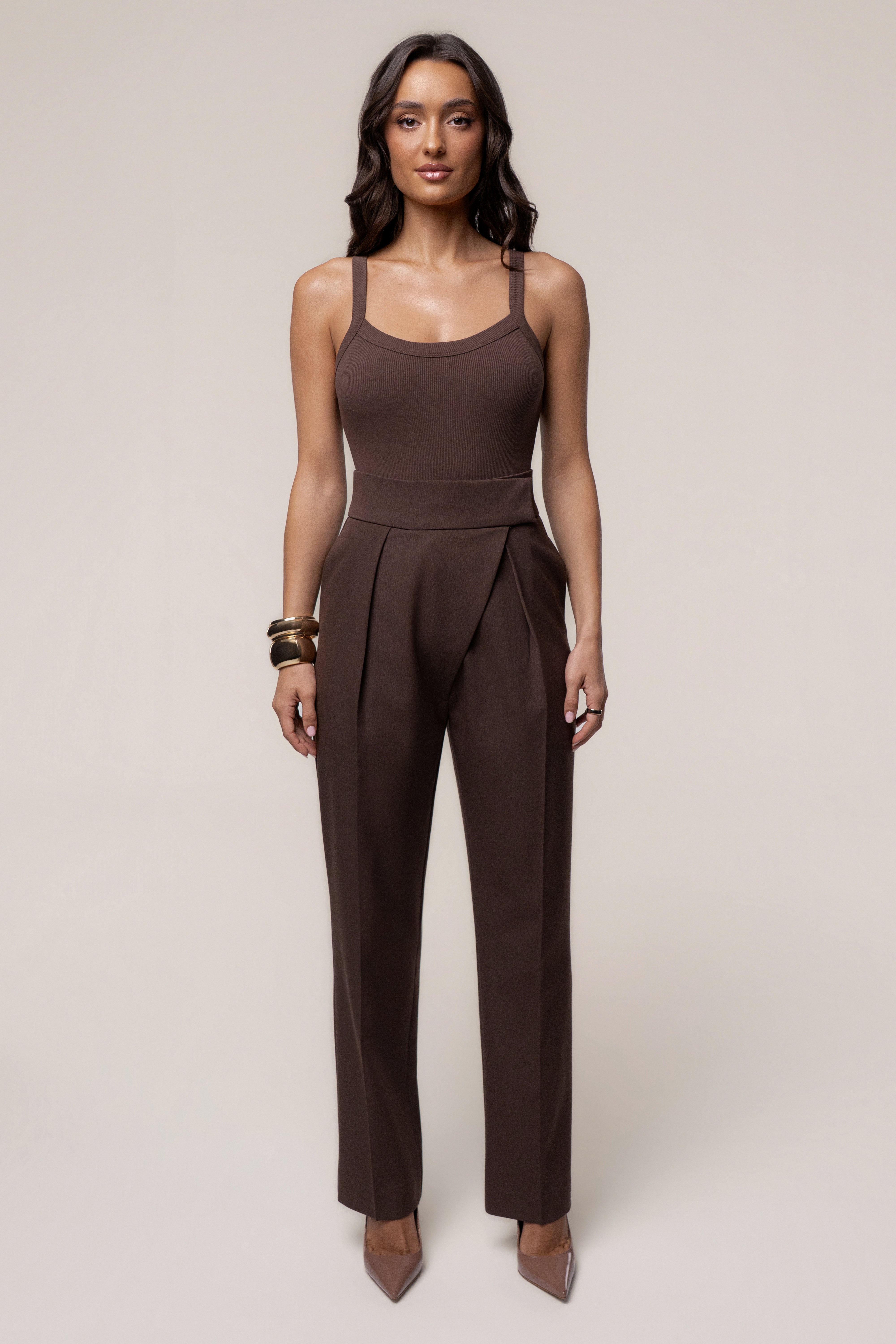 Chocolate Akito Ribbed Bodysuit