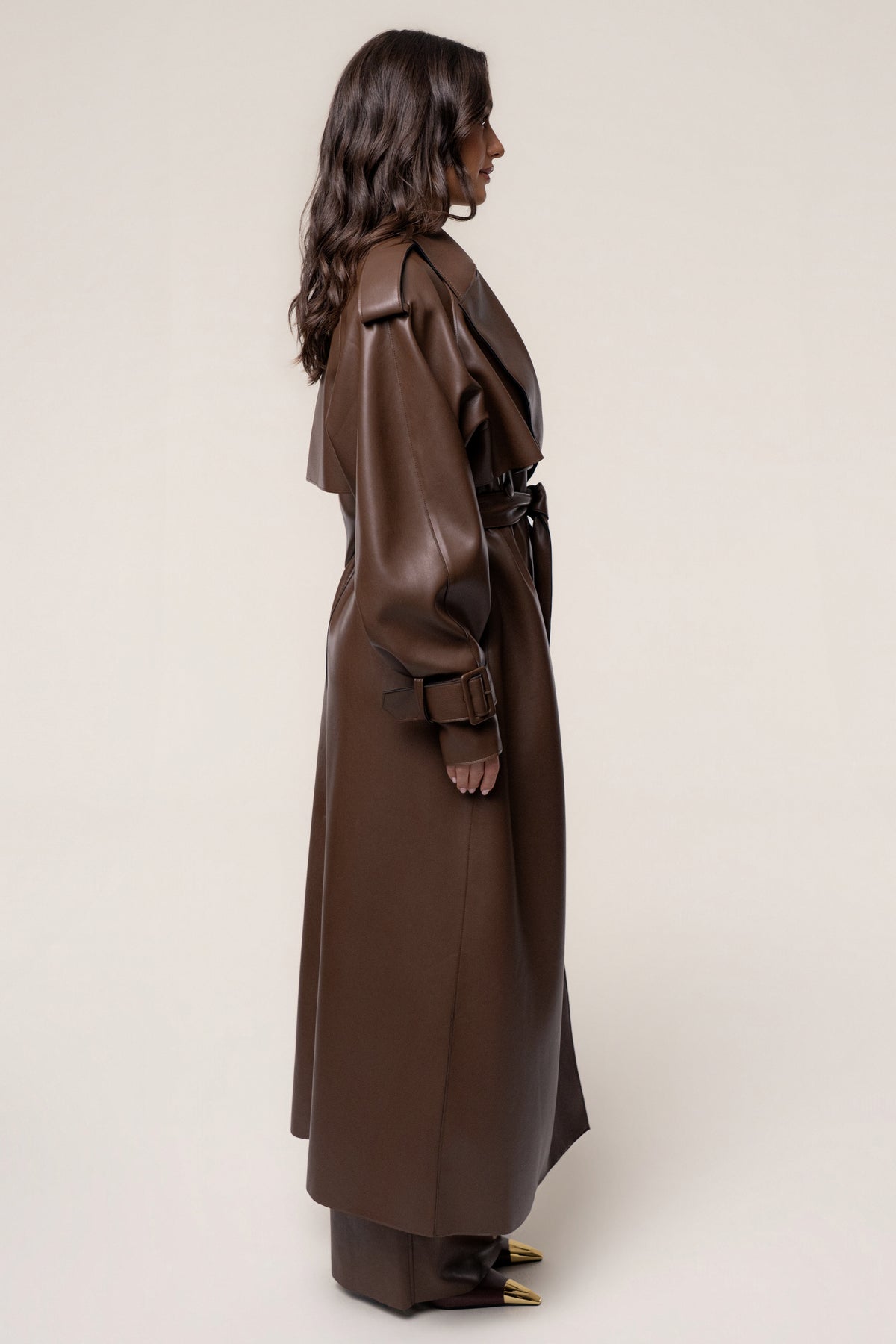 PRE-ORDER Chocolate The Icon PU Leather Coat